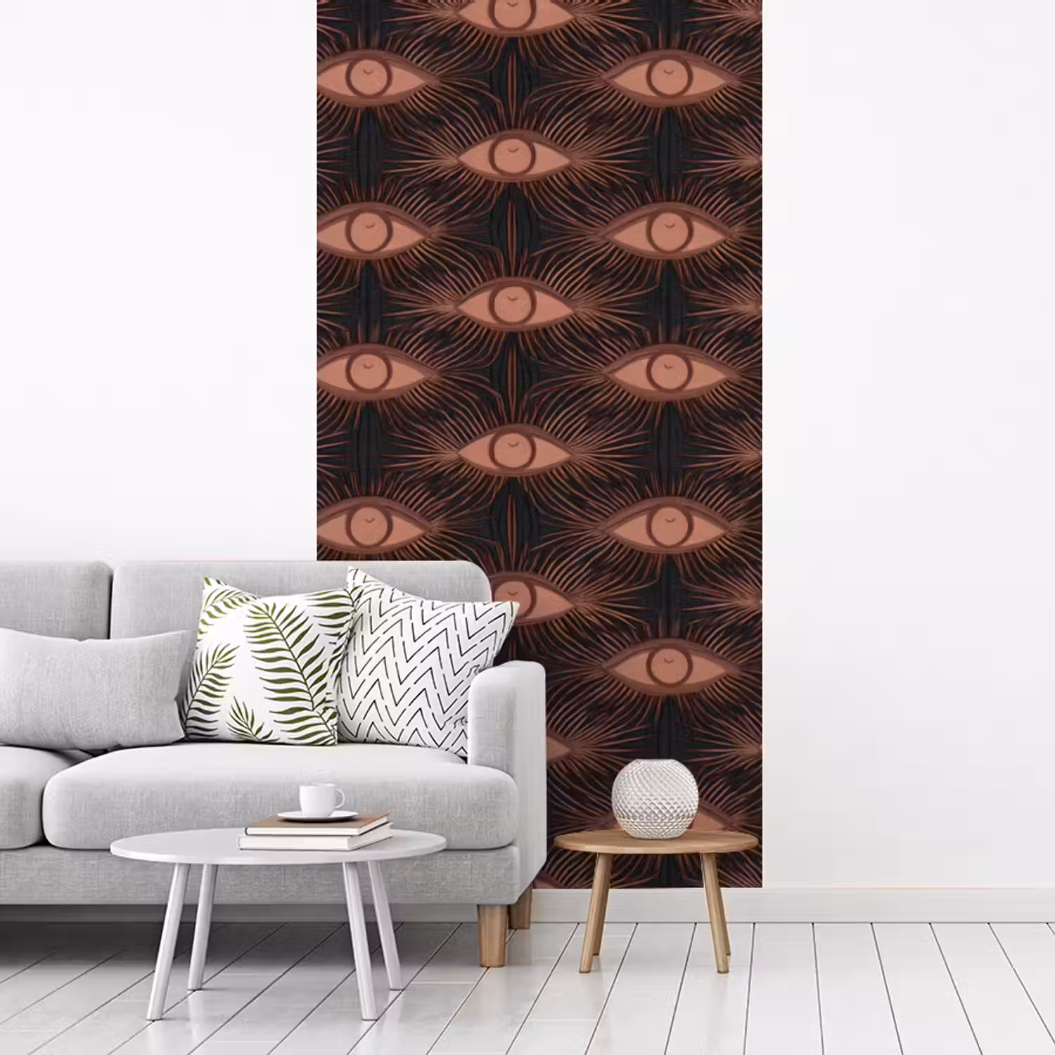 Boheems - Oog - Bruin fotobehang vinyl groot 64 -woonkamer