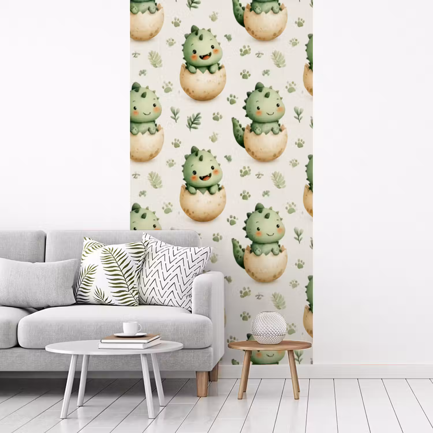 Dino - Eieren - Groen fotobehang vinyl groot 64 -woonkamer