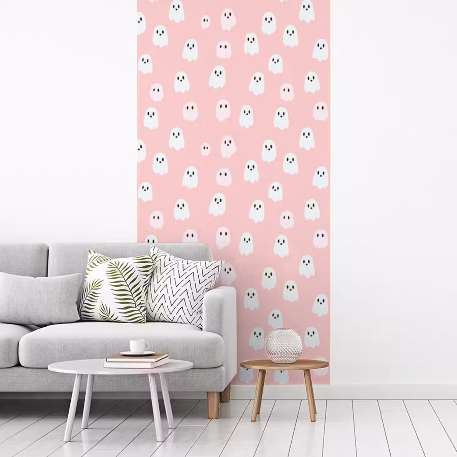 Spookjes - Patroon - Roze fotobehang vinyl groot 64 -woonkamer