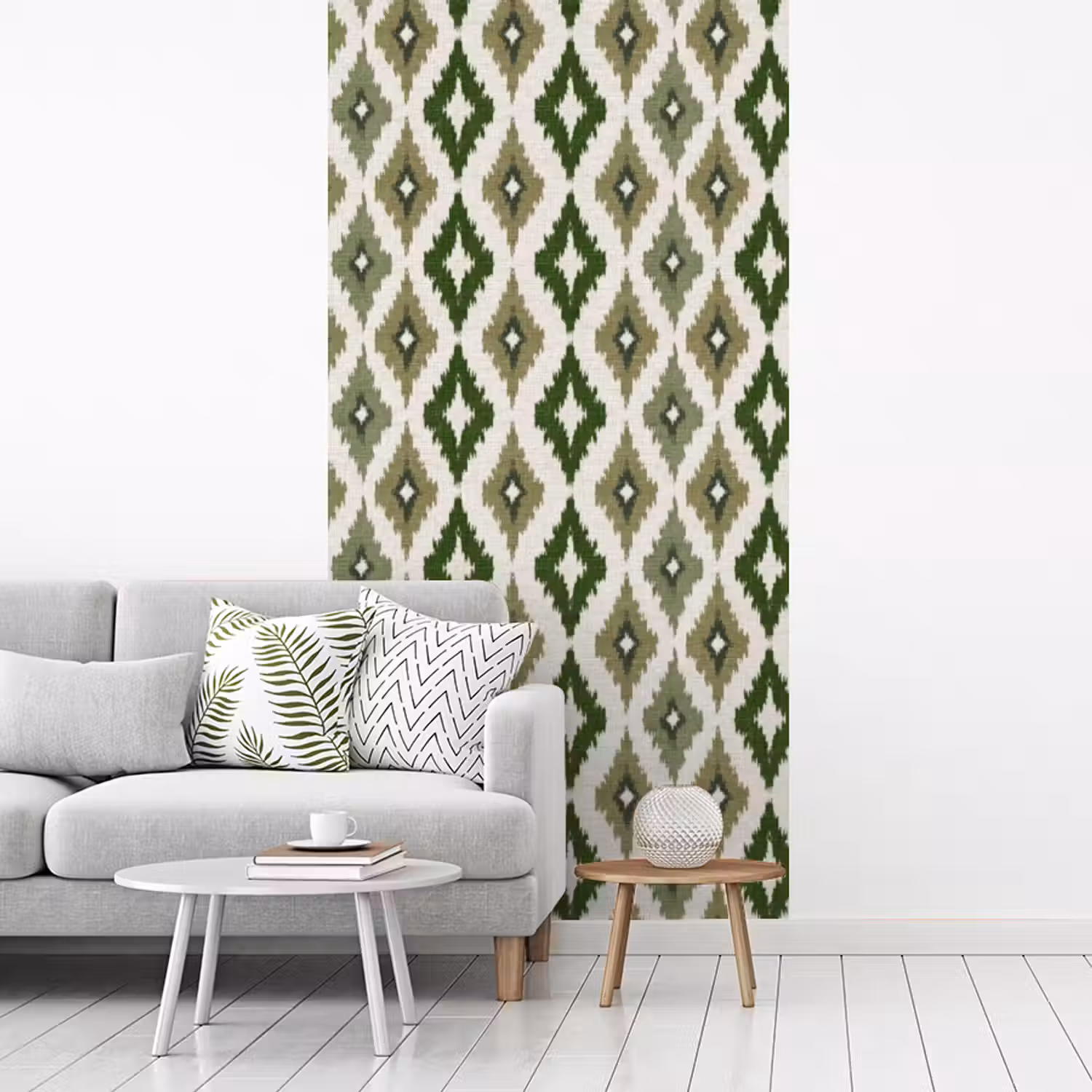 Geografisch - Ruitmotief - Groen fotobehang vinyl groot 64 -woonkamer