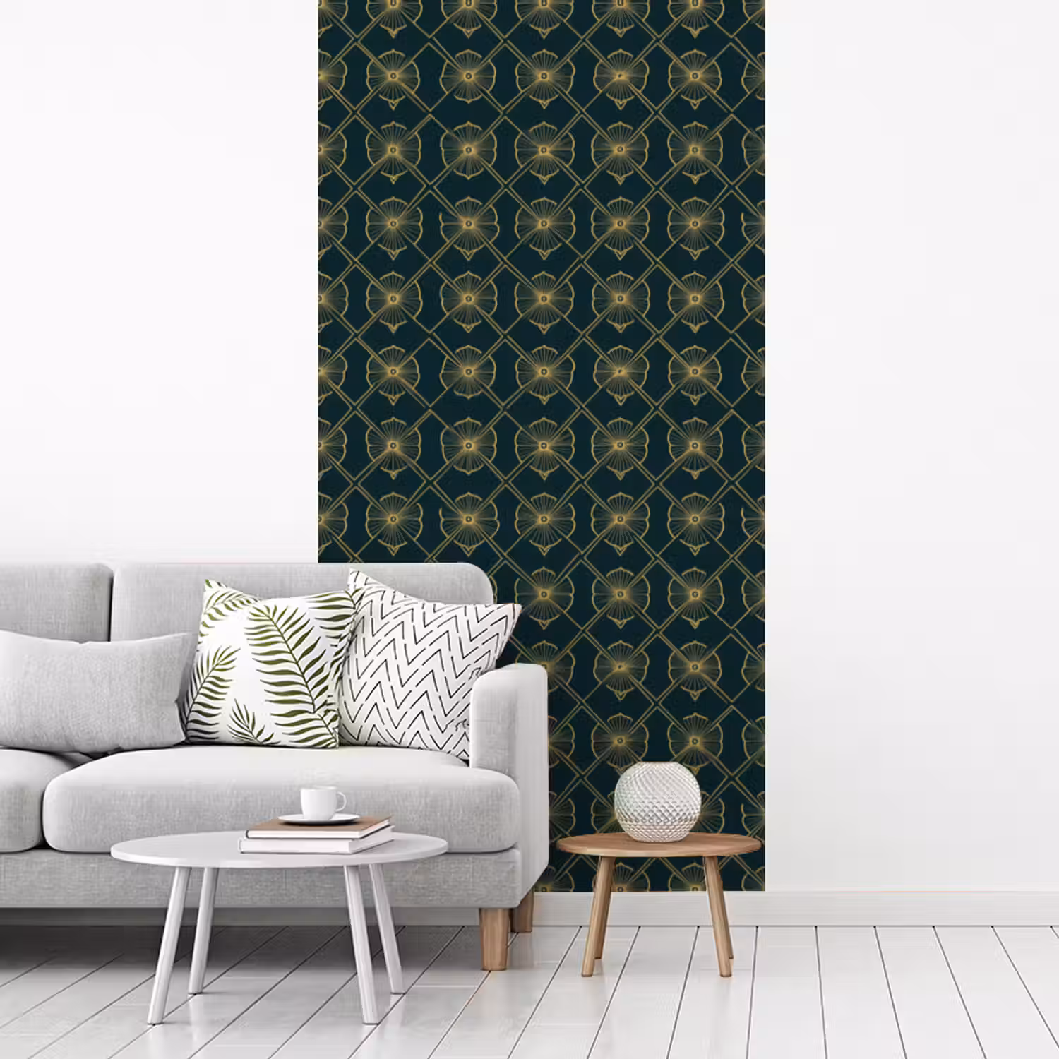 Geometrisch - Elegant - Groen fotobehang vinyl groot 64 -woonkamer