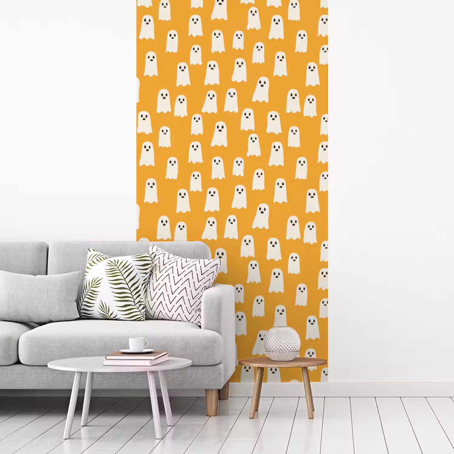 Halloween - Spookjes - Oker fotobehang vinyl groot 64 -woonkamer