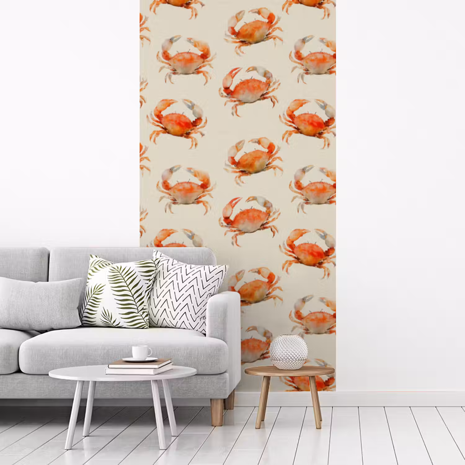 Krabben - Patroon - Oranje fotobehang vinyl groot 64 -woonkamer