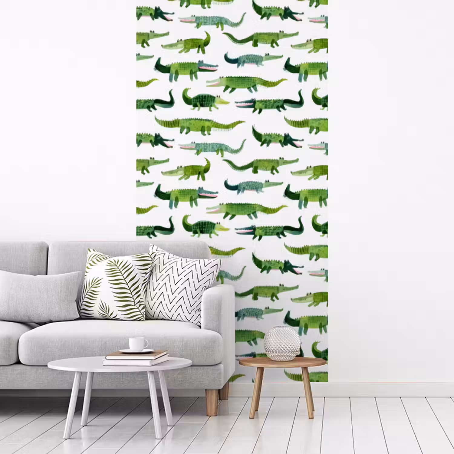 krokodillen - Speels - Groen fotobehang vinyl groot 64 -woonkamer