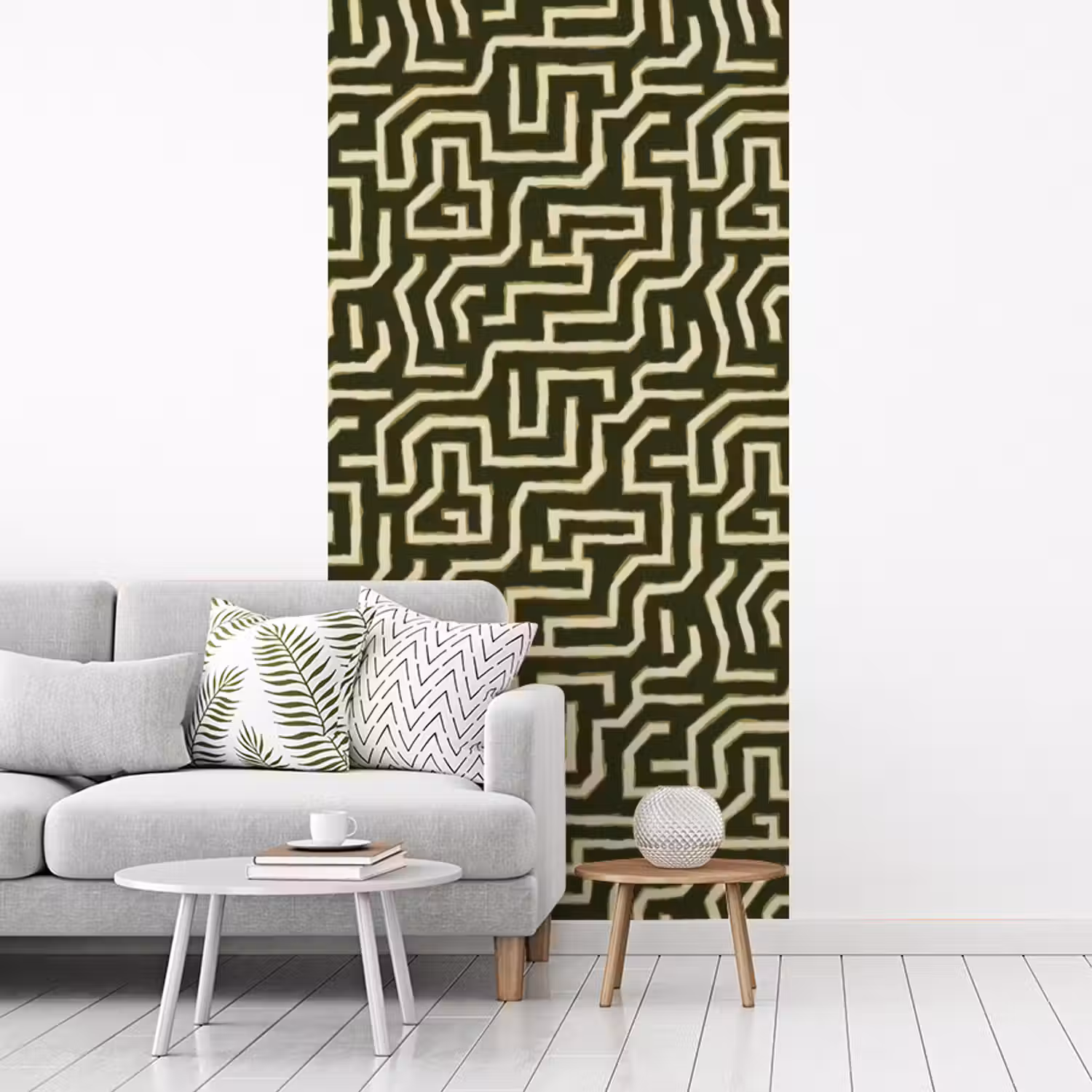 Lijnen - Abstract - Groen fotobehang vinyl groot 64 -woonkamer
