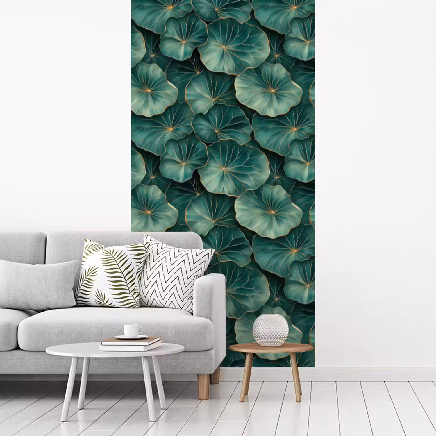 Patroon - Bladeren - Groen fotobehang vinyl groot 64 -woonkamer