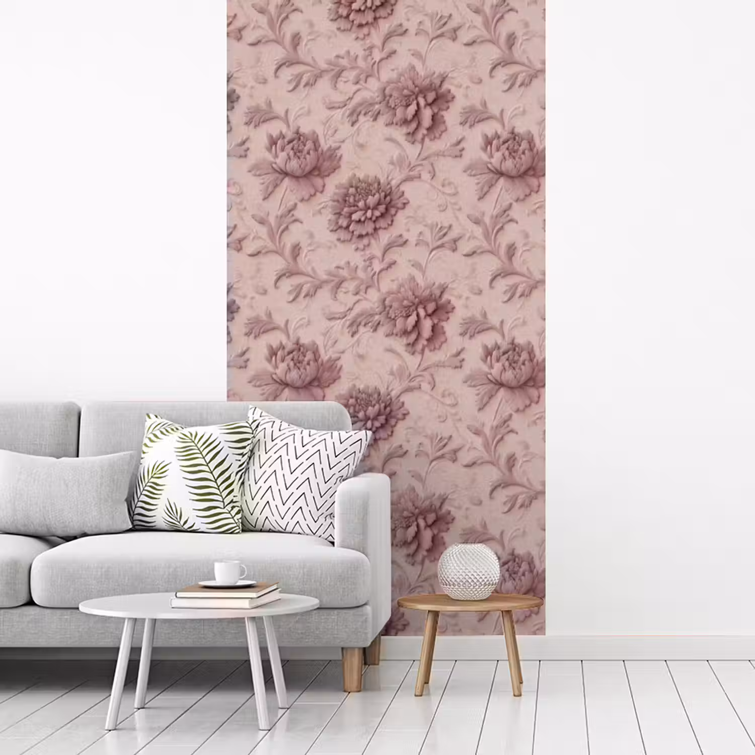 Reliëf - Pioenrozen - Roze fotobehang vinyl groot 64 -woonkamer