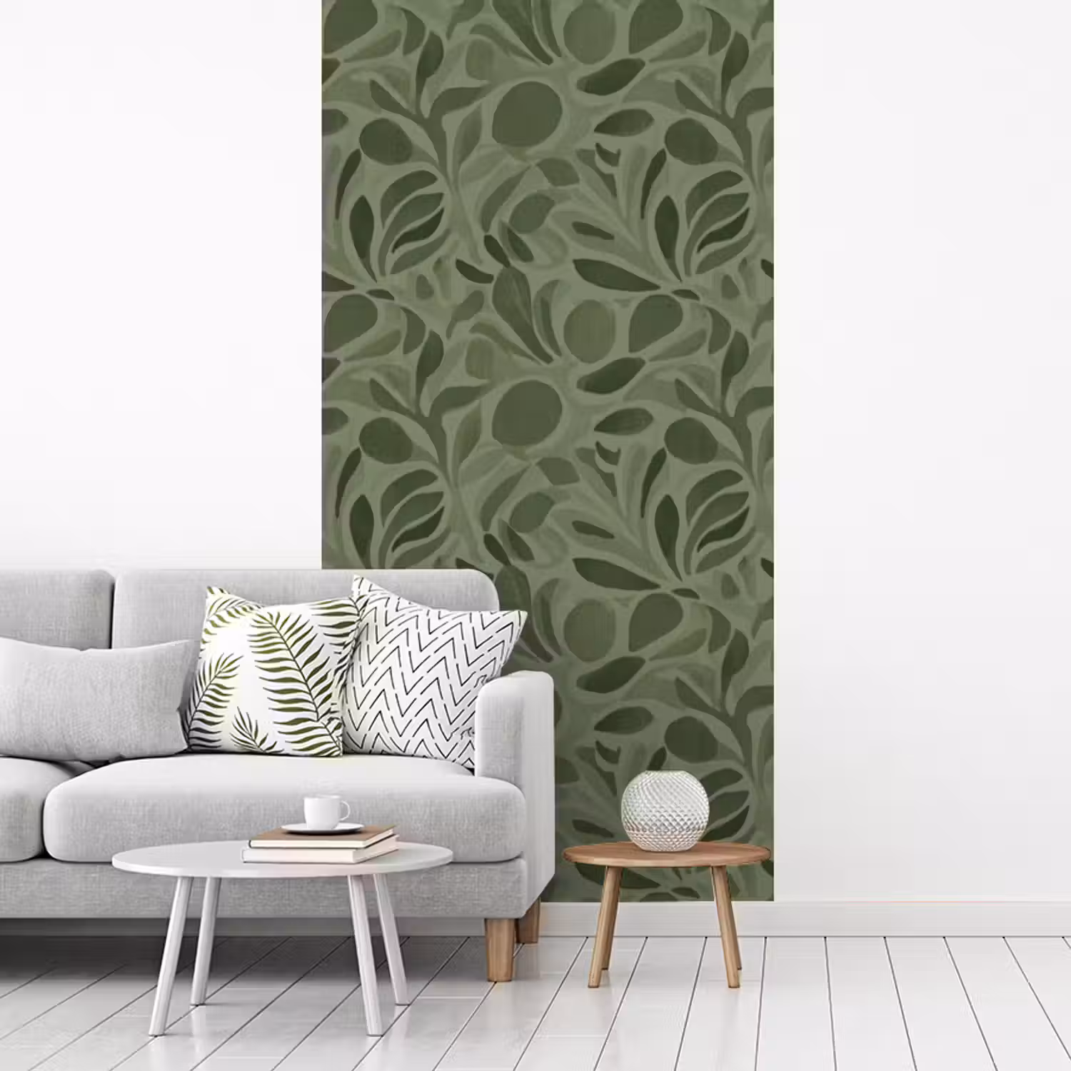 Sereen - Bladeren - Groen fotobehang vinyl groot 64 -woonkamer