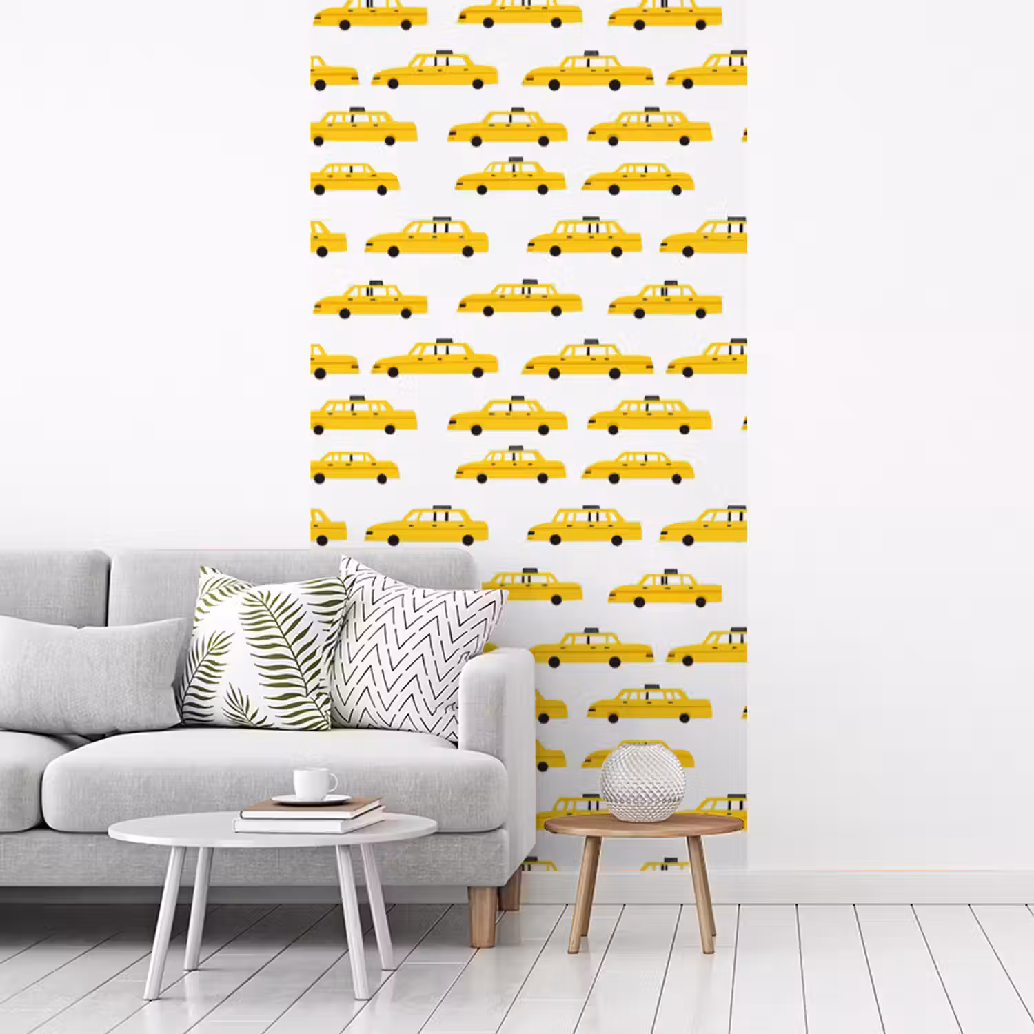 Taxi - Iconisch - Geel fotobehang vinyl groot 64 -woonkamer