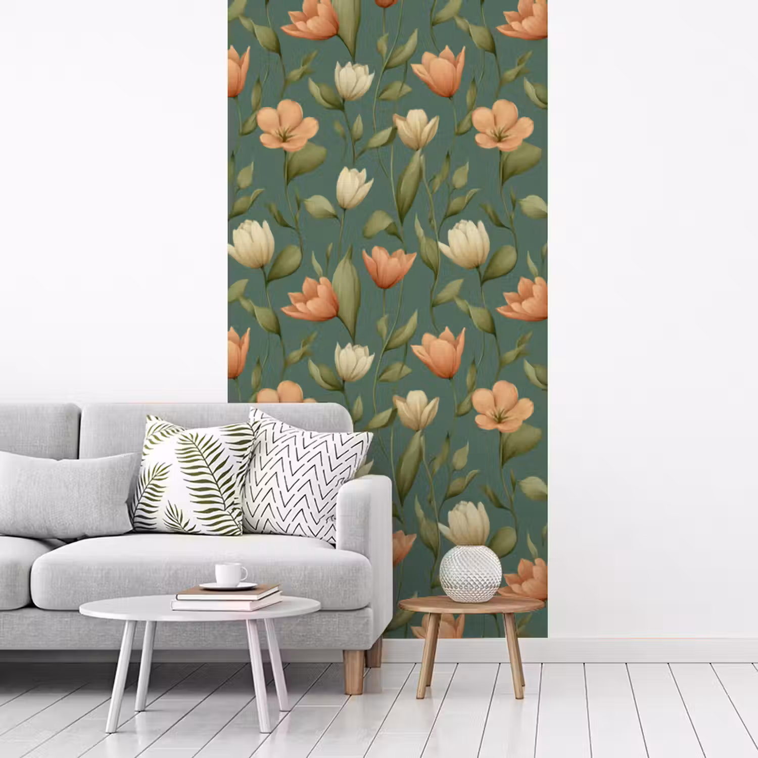 Tulpen - Botanisch - Groen fotobehang vinyl groot 64 -woonkamer