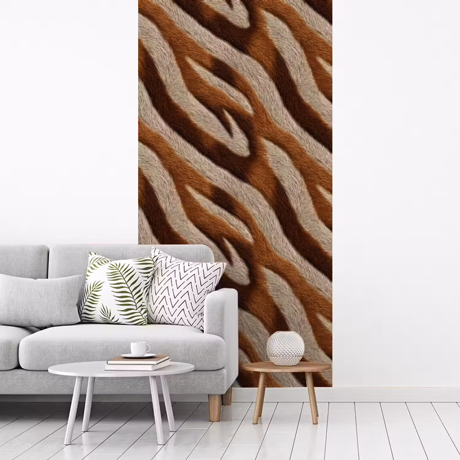 Zebra - Patroon - Bruin fotobehang vinyl groot 64 -woonkamer