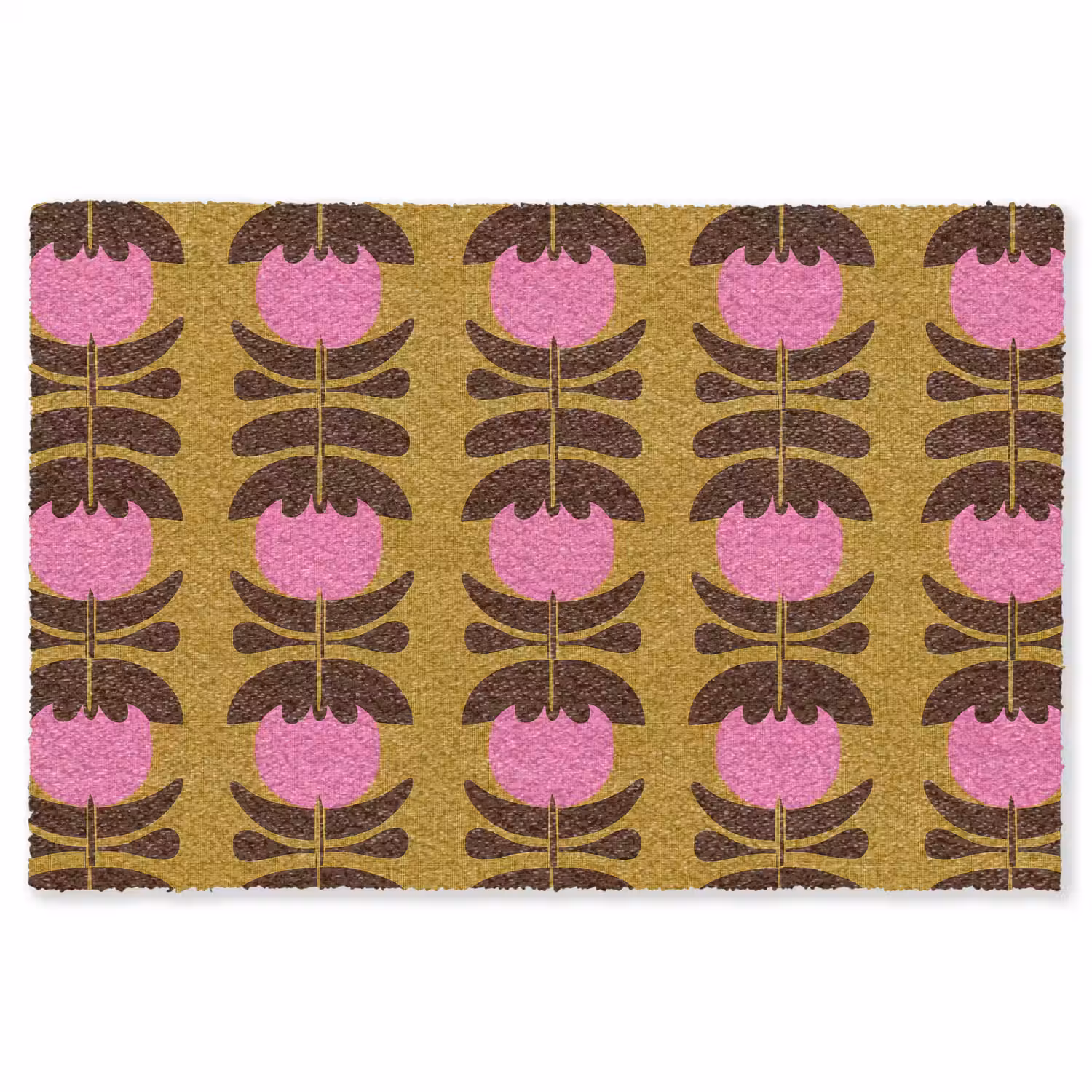 Abstract - Bloemen - Roze Vloerkleed Rechthoek klein 1091 -3d