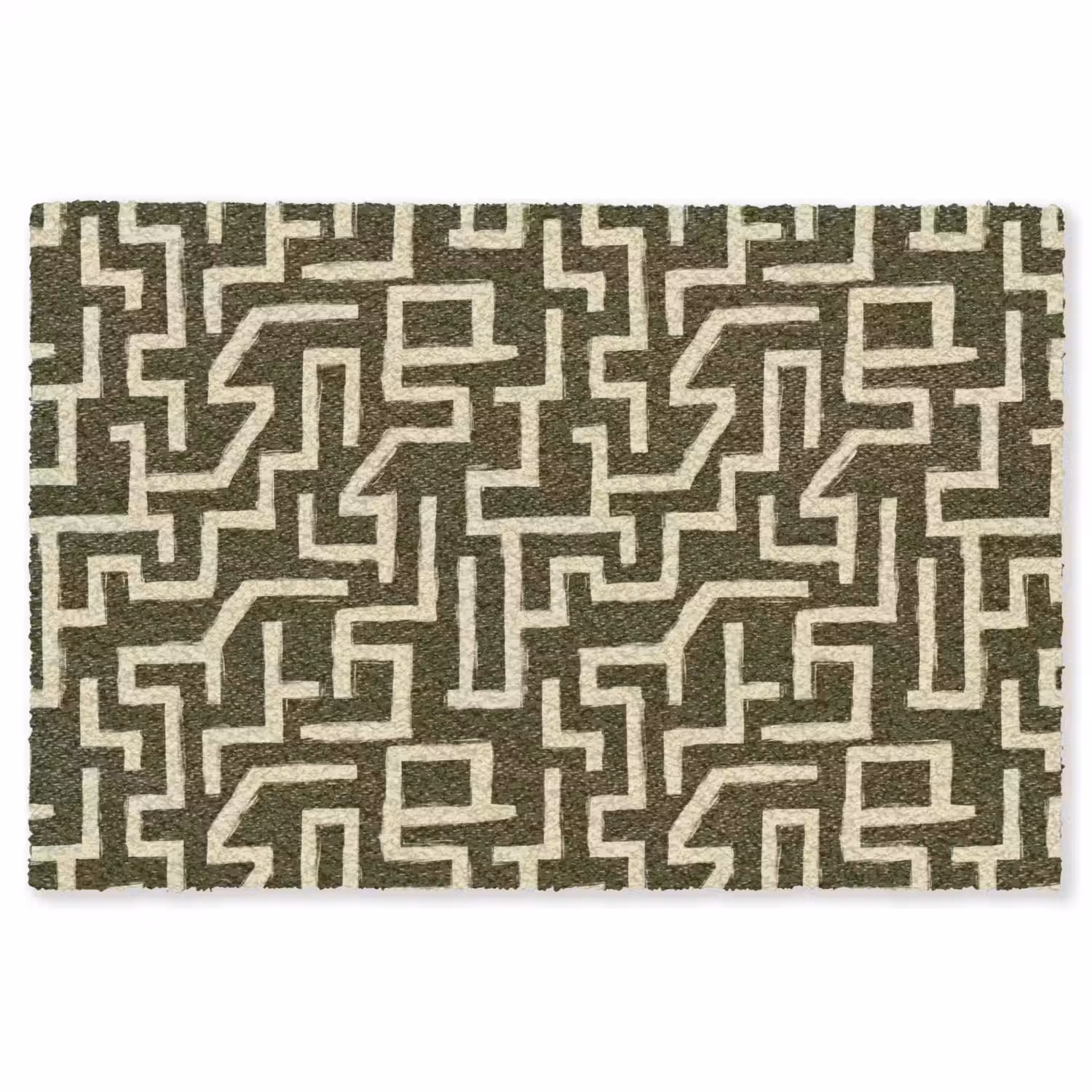 Abstract - Lijnen - Groen Vloerkleed Rechthoek klein 1091 -3d
