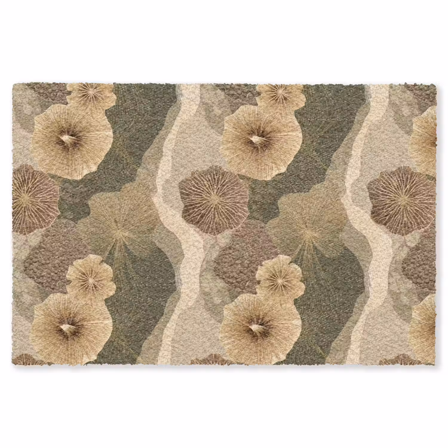 Abstract - Modern - Groen Vloerkleed Rechthoek klein 1091 -3d