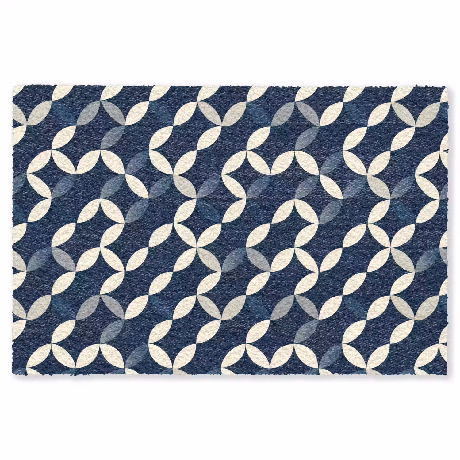 Abstract - Patroon - Blauw Vloerkleed Rechthoek klein 1091 -3d