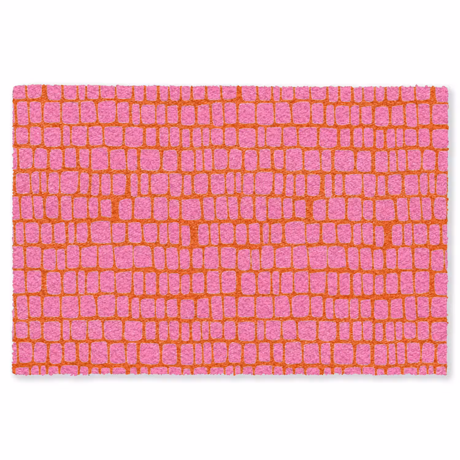 Organisch - Raster - Roze Vloerkleed Rechthoek klein 1091 -3d