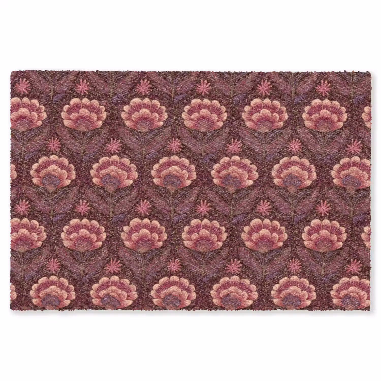 Bloemen - Waaier - Paars Vloerkleed Rechthoek klein 1091 -3d