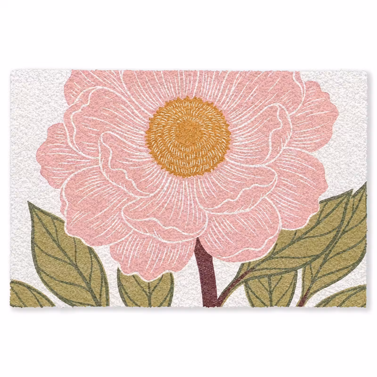 Teppich - Blumen – Rosa – Illustration - Bloemen - Roze - Illustratie Vloerkleed Rechthoek klein