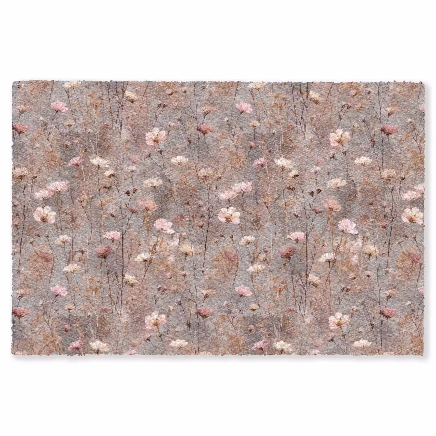 Bloemen - Wild - Pastel Vloerkleed Rechthoek klein 1091 -3d