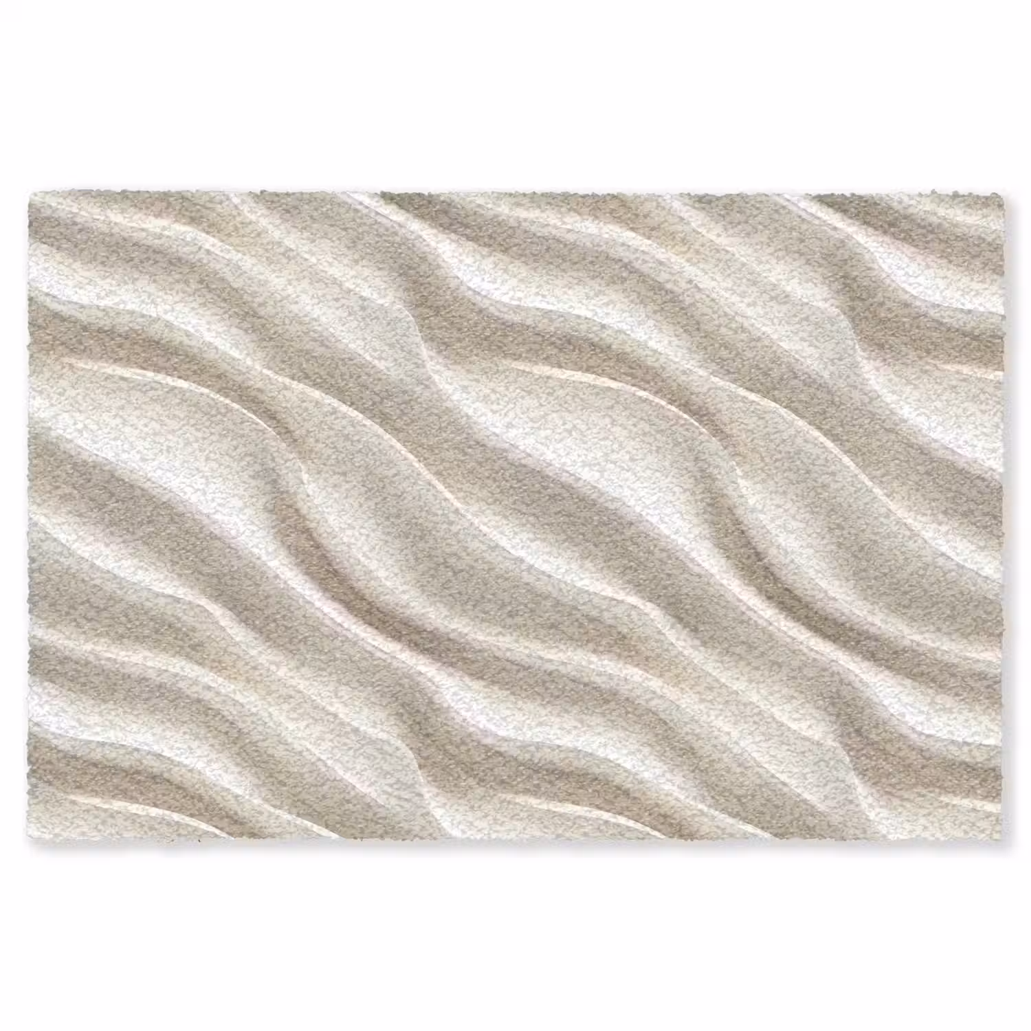 Diagonaal - Golven - Crème Vloerkleed Rechthoek klein 1091 -3d