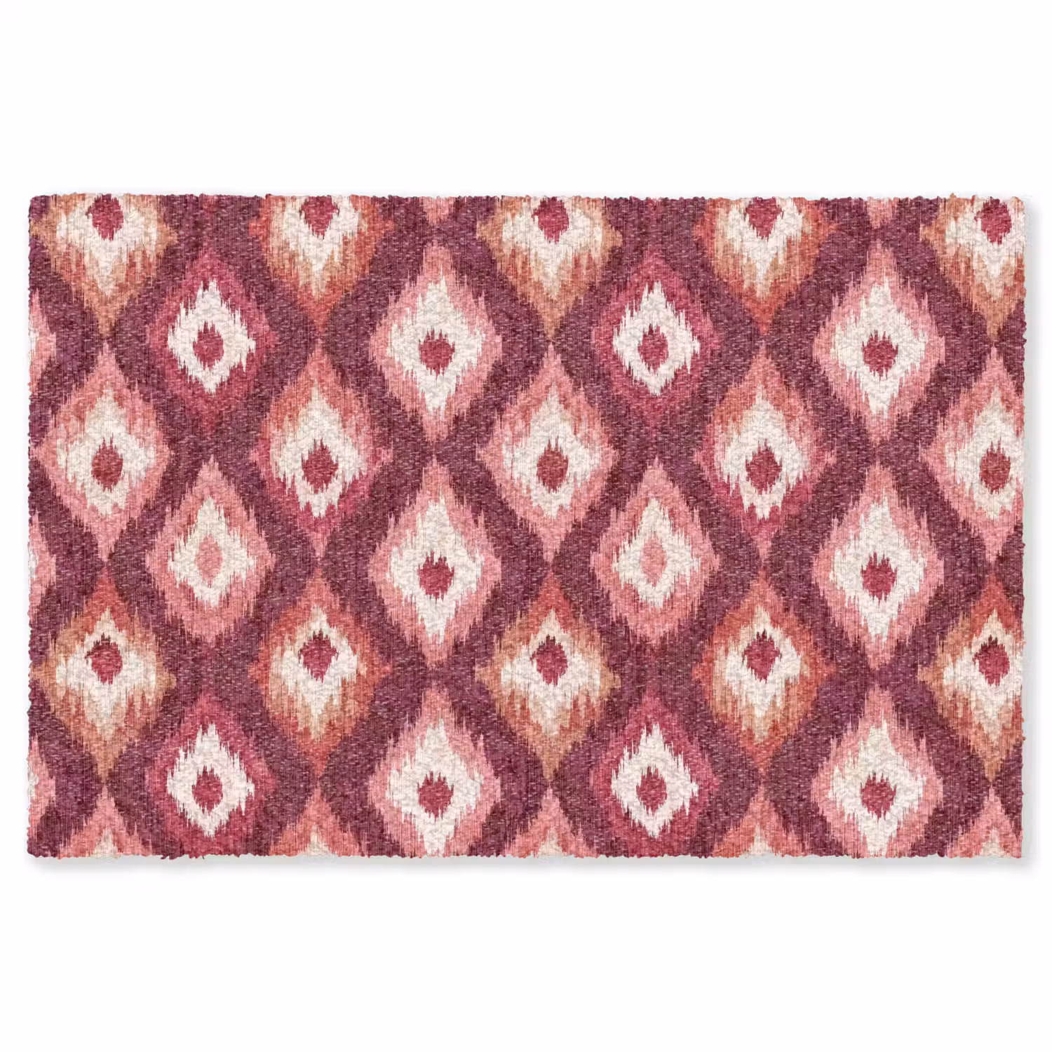 Diamantvormen - Roze - Patroon - Textuur Vloerkleed Rechthoek klein 1091 -3d