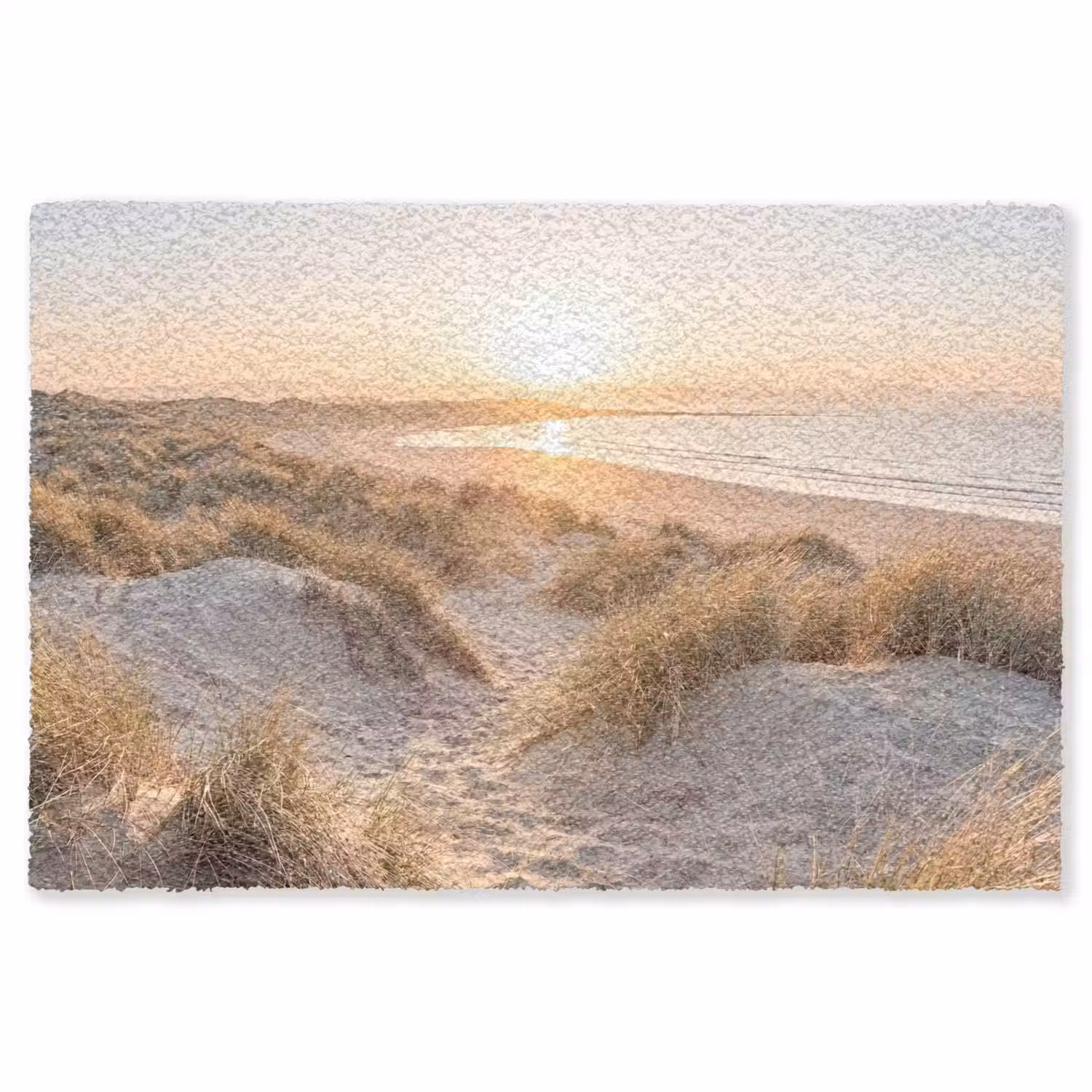 Duinen - Strand - Zee Vloerkleed Rechthoek klein -3d
