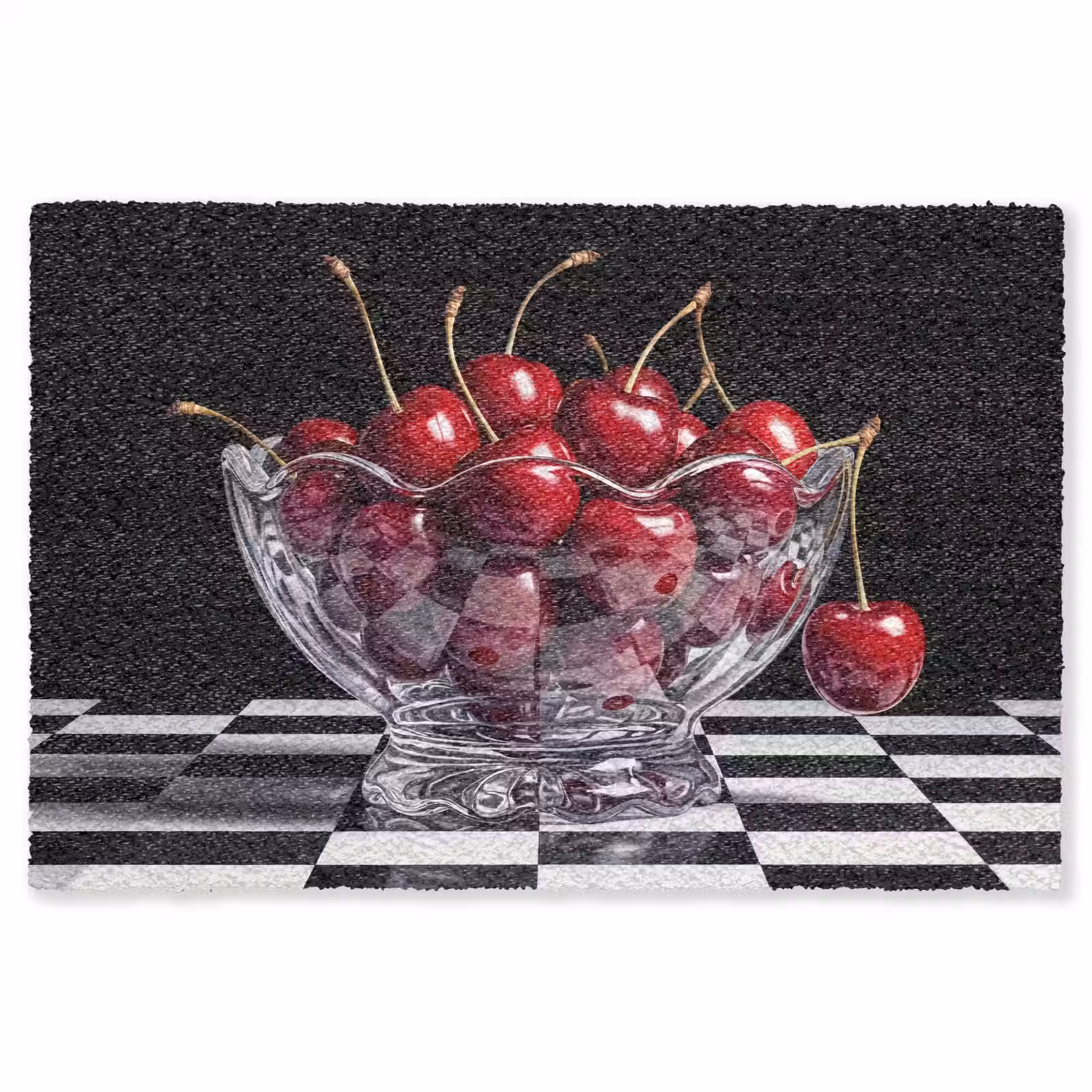 Teppich - Essen – Kirschen – Rot - Eten - Kersen - Rood Vloerkleed Rechthoek klein