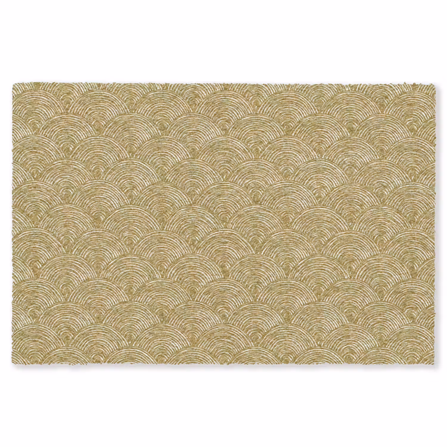 Waaier - Geometrisch - Groen Vloerkleed Rechthoek klein 1091 -3d