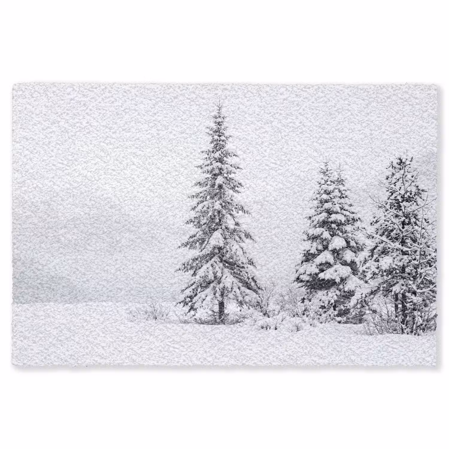 Fijnsparren - Sneeuw - Winter - Landschap - Stilte Vloerkleed Rechthoek klein -3d