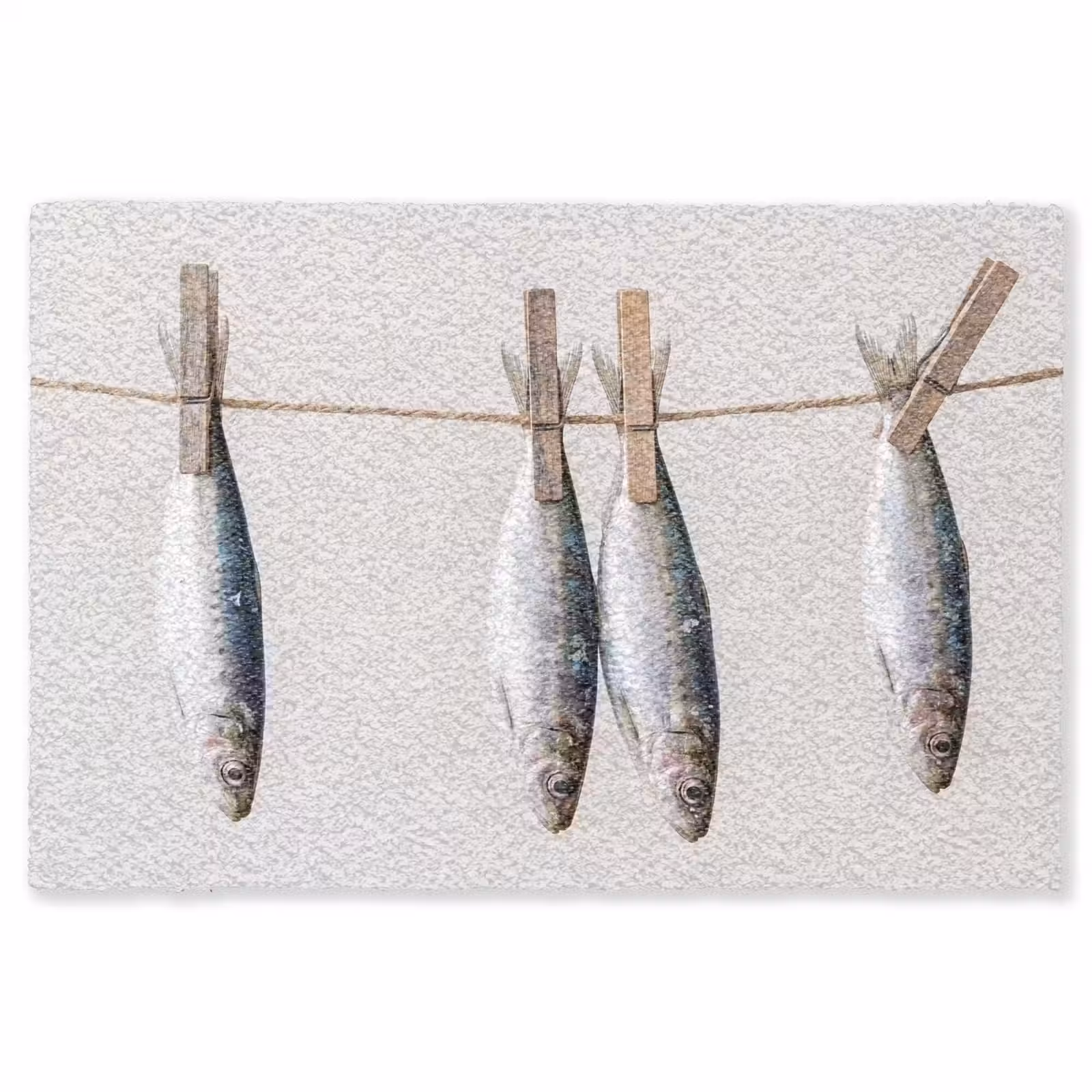 Teppich - Fisch – Hängend – Essen - Vis - Hangend - Eten Vloerkleed Rechthoek klein