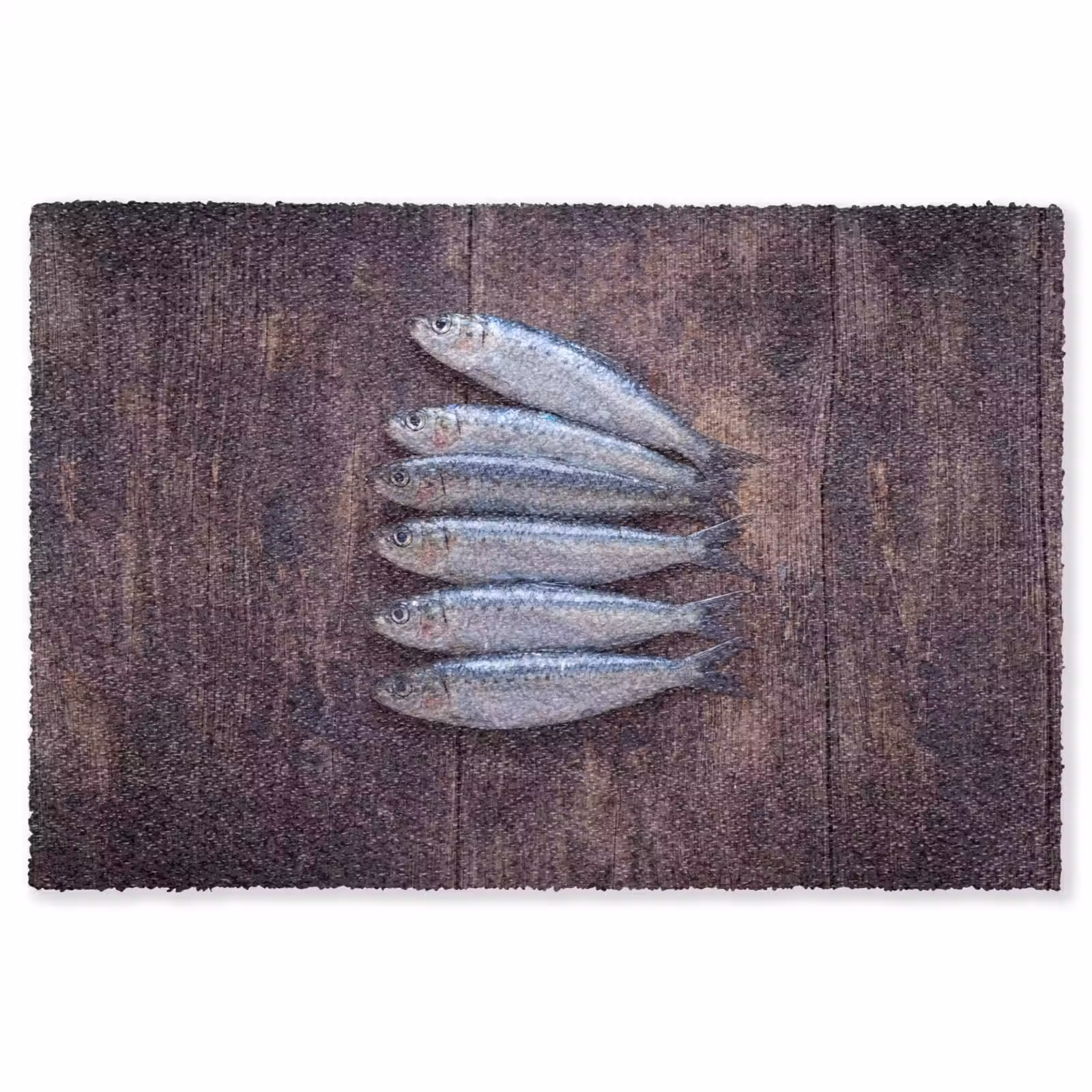 Teppich - Fisch – Holz – Essen - Vis - Hout - Eten Vloerkleed Rechthoek klein