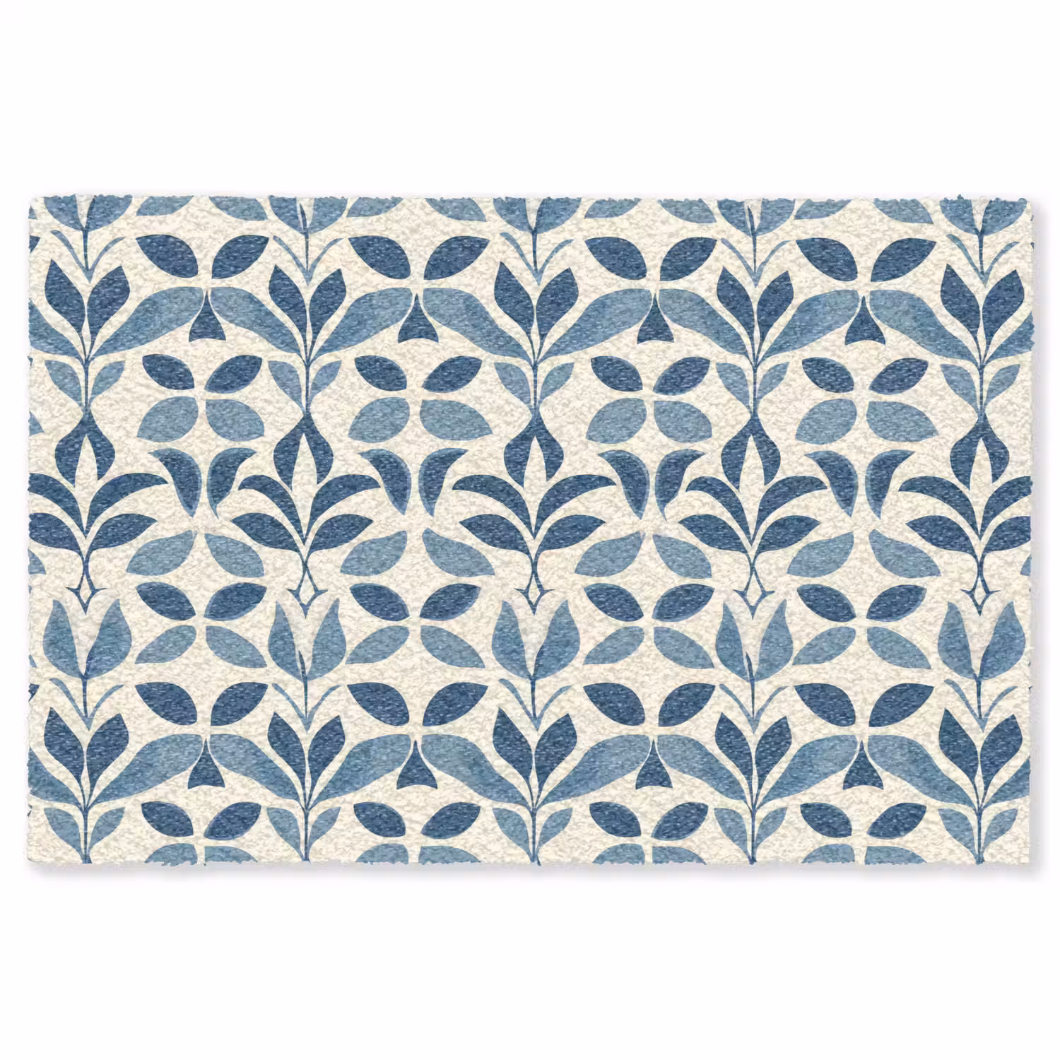 Flora - Modern - Blauw Vloerkleed Rechthoek klein 1091 -3d