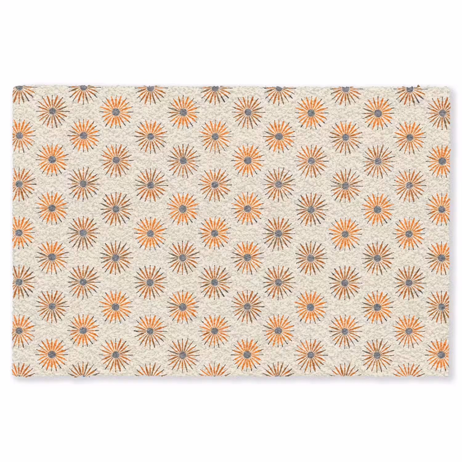 Madelief - Patroon - Oranje Vloerkleed Rechthoek klein 1091 -3d