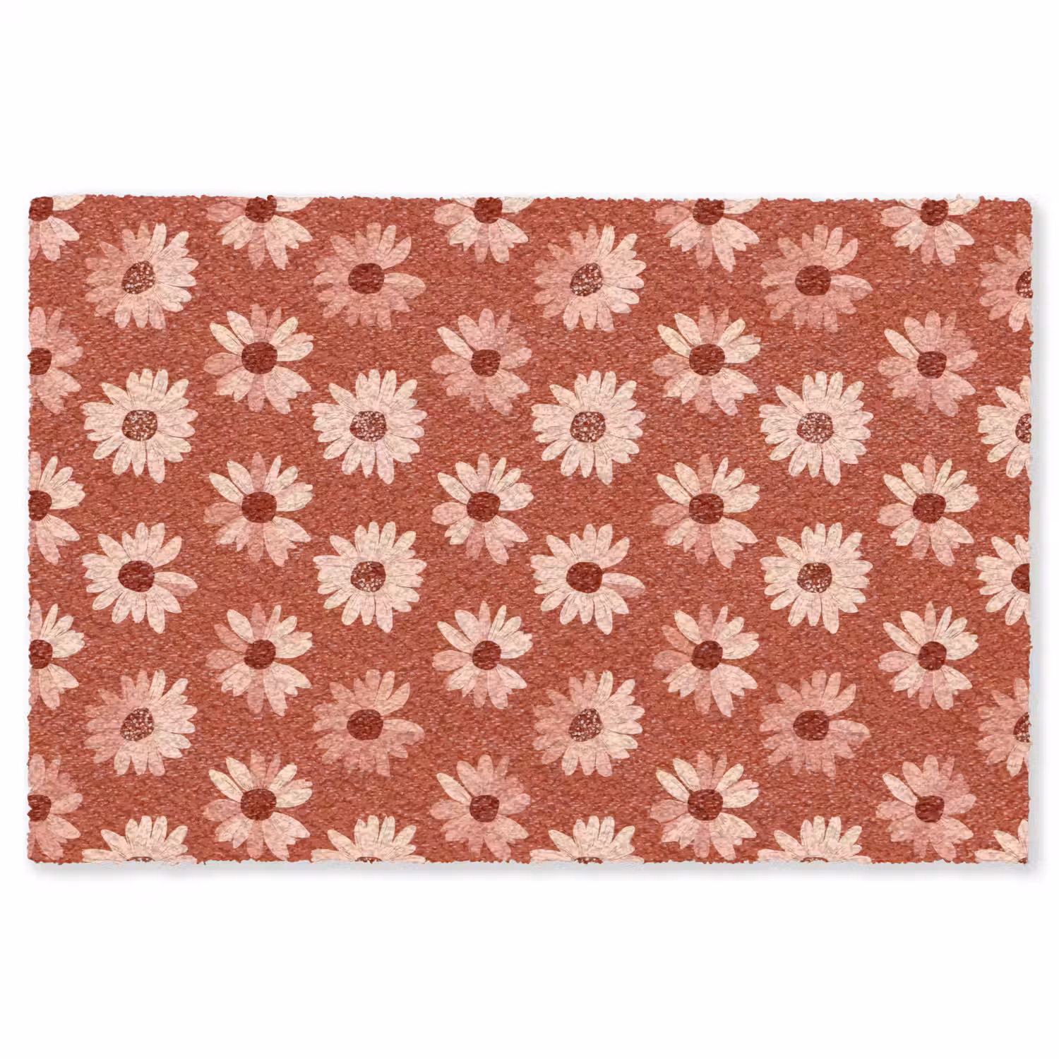Madelief - Retro - Terracotta Vloerkleed Rechthoek klein 1091 -3d