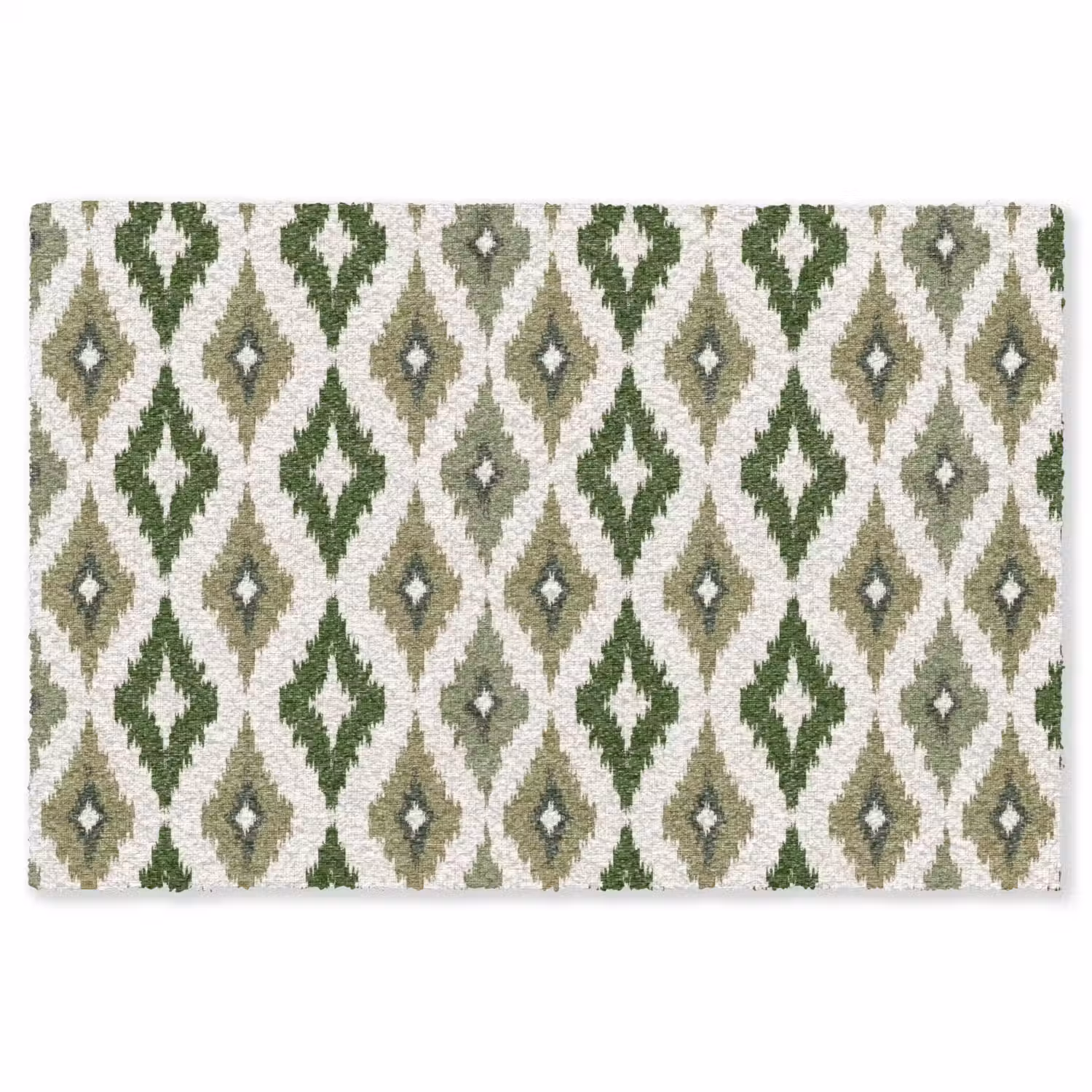 Geografisch - Ruitmotief - Groen Vloerkleed Rechthoek klein 1091 -3d