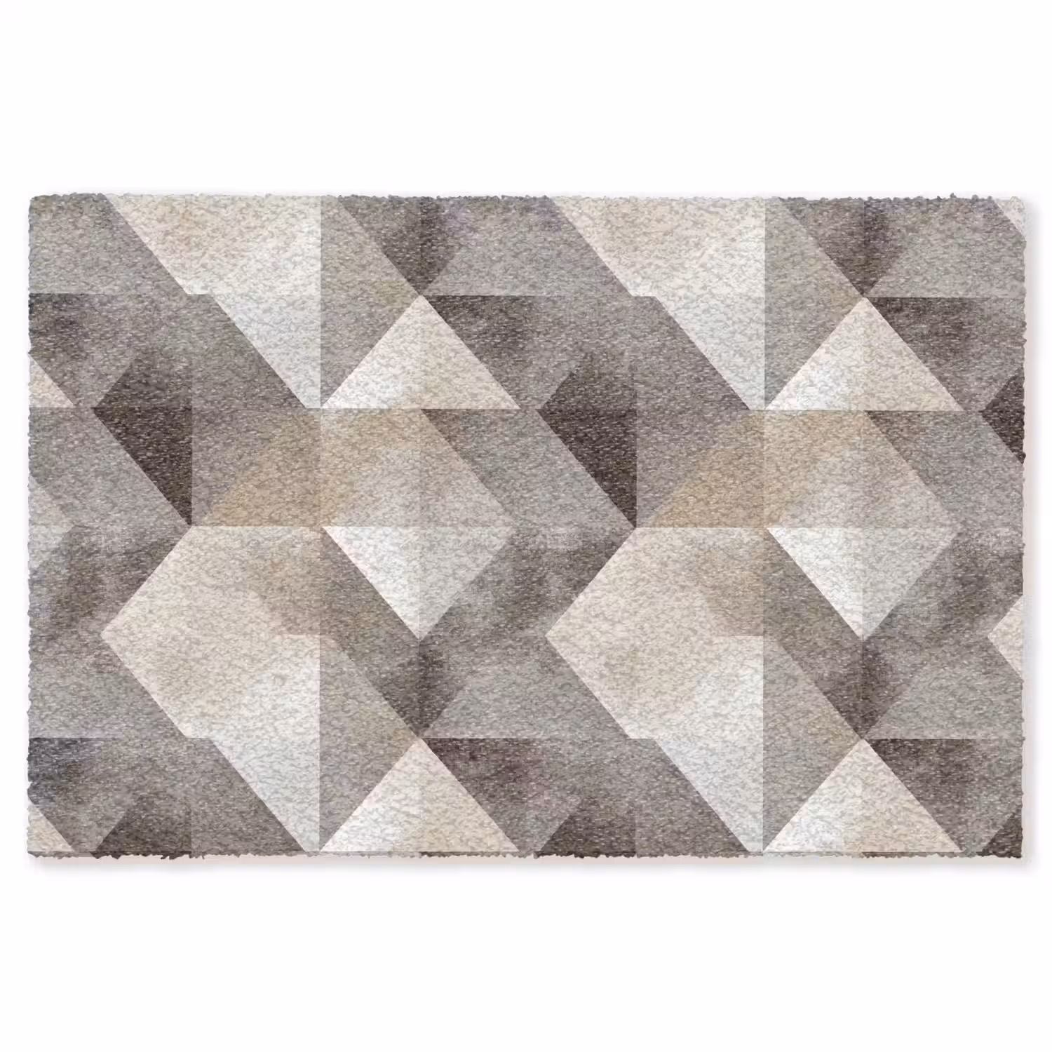 Geometrisch - Motief - Aardetinten Vloerkleed Rechthoek klein 1091 -3d