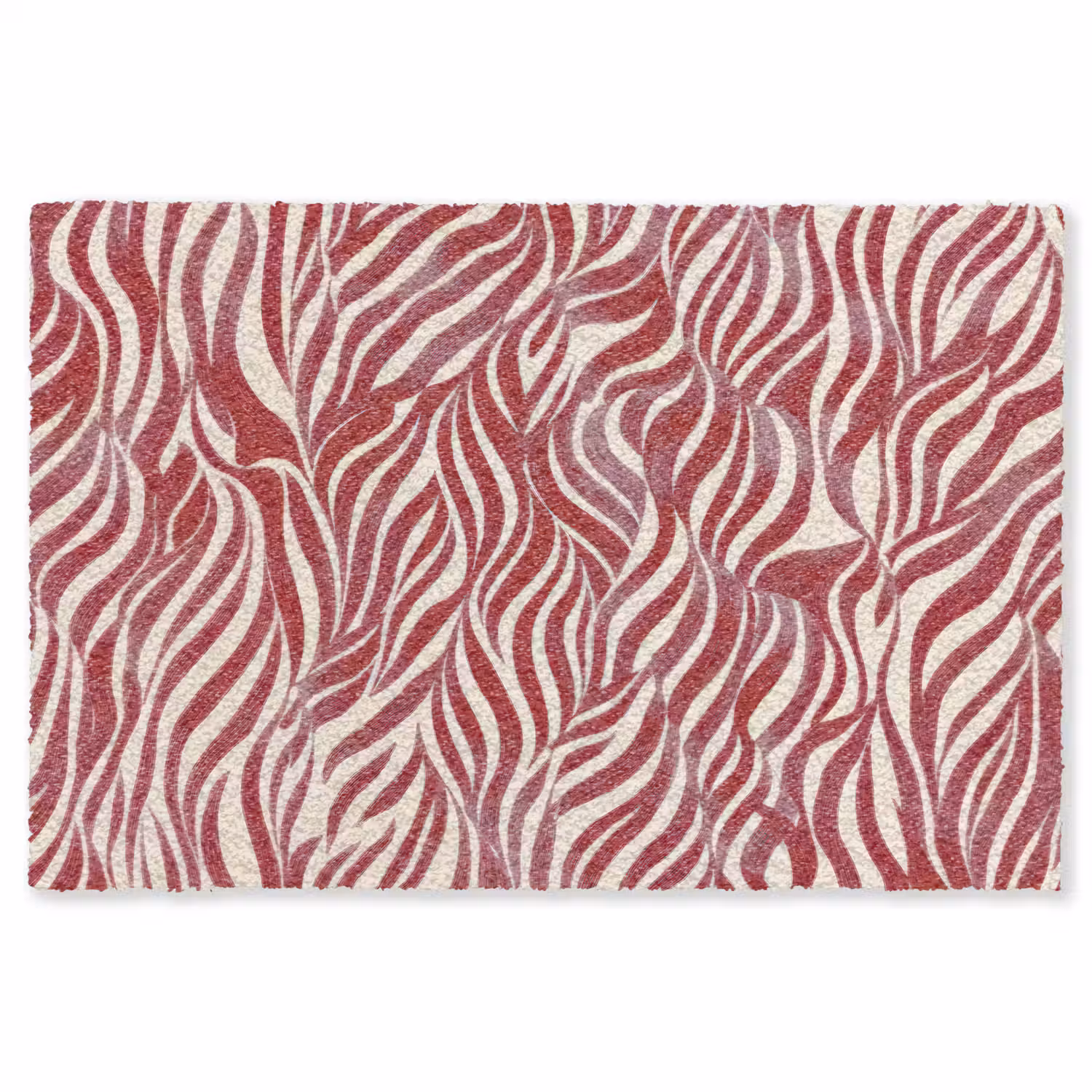 Golvende vormen - Abstract - Rood Vloerkleed Rechthoek klein -3d