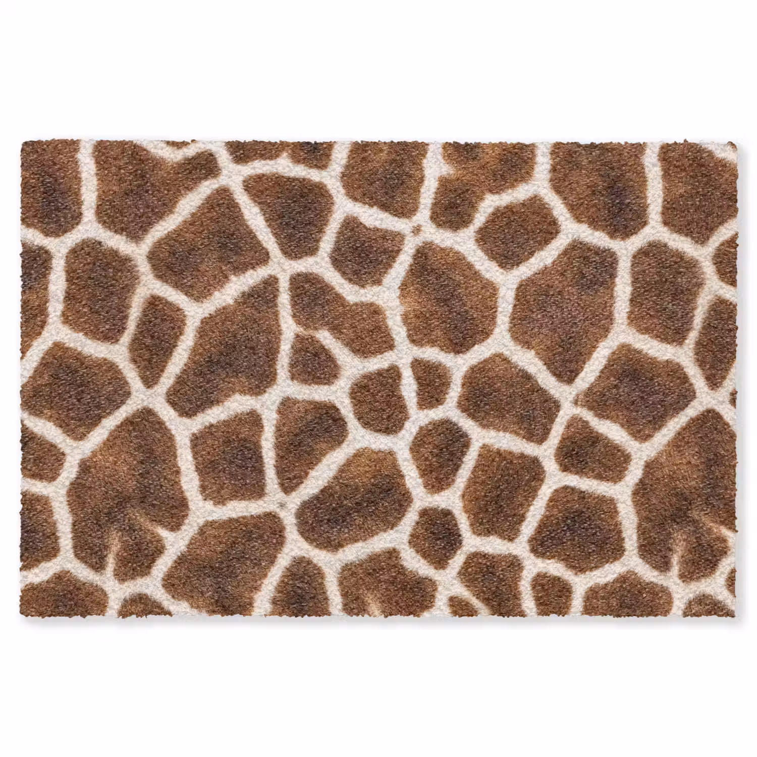 Giraf - Vacht - Klassiek - Bruin Vloerkleed Rechthoek klein -3d