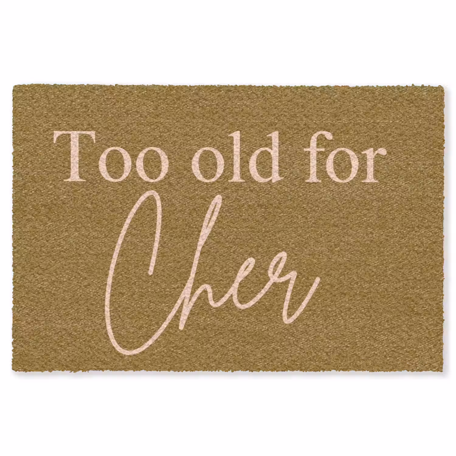 Groen - Too old for cher - Roze Vloerkleed Rechthoek klein -3d