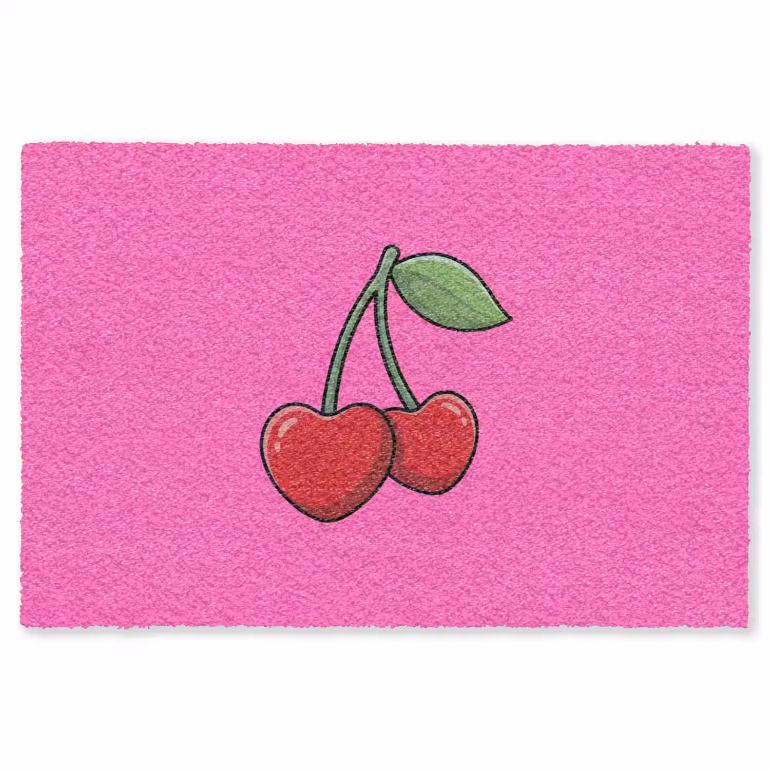 Kers - Roze - Fruit Vloerkleed Rechthoek klein -3d