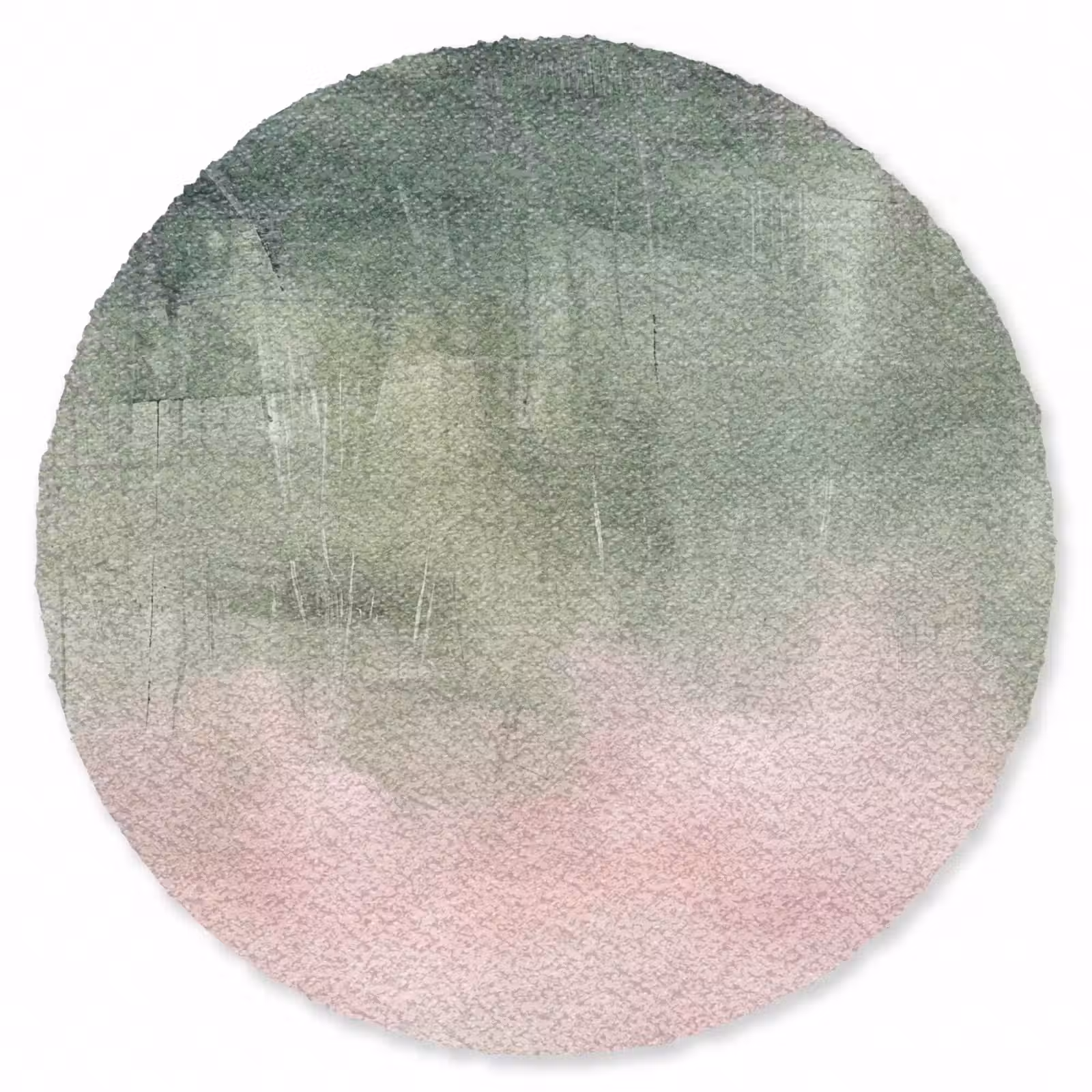 Teppich - Kunst – Abstrakt – Modern – Grün – Rosa - Kunst - Abstract - Modern - Groen - Roze Vloerkleed Rond klein