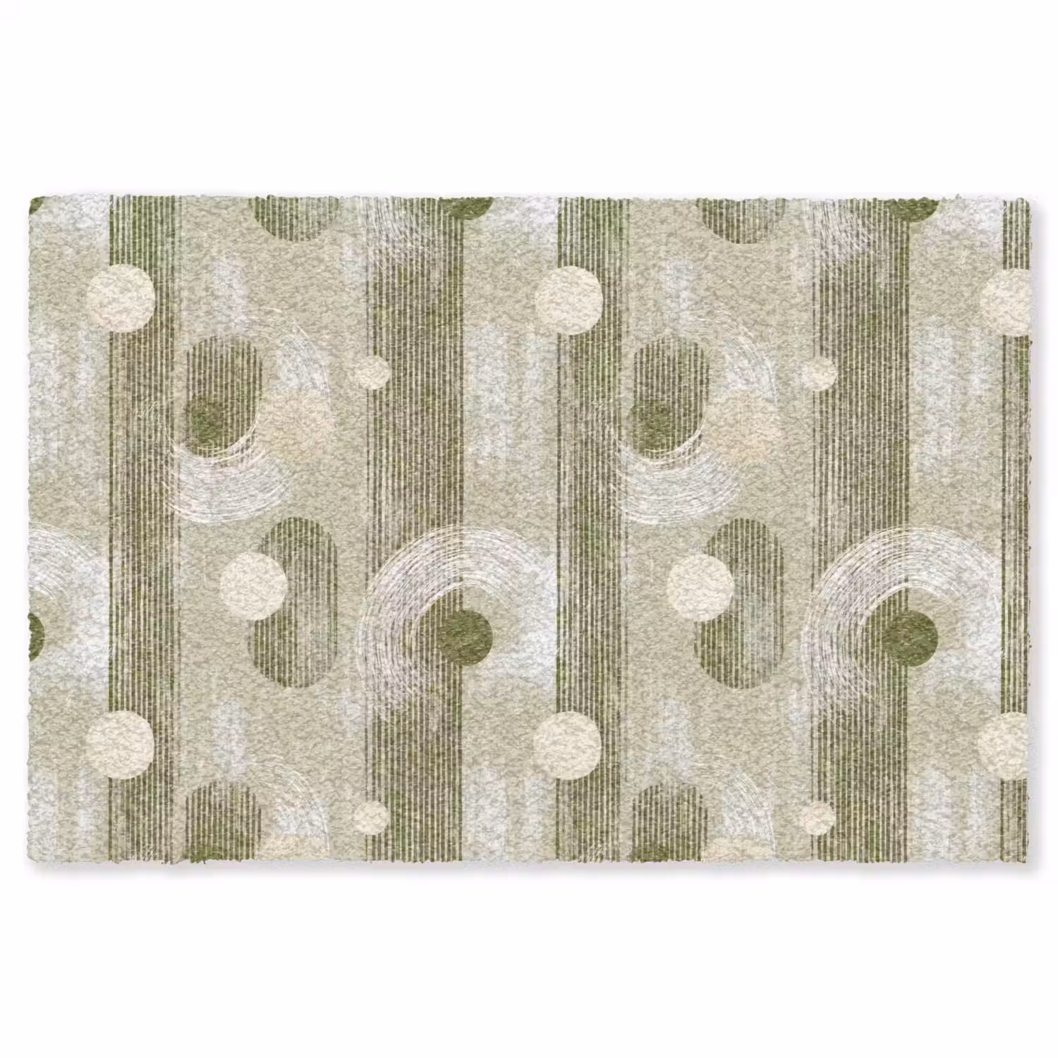 Artistiek - Modern - Groen Vloerkleed Rechthoek klein 1091 -3d