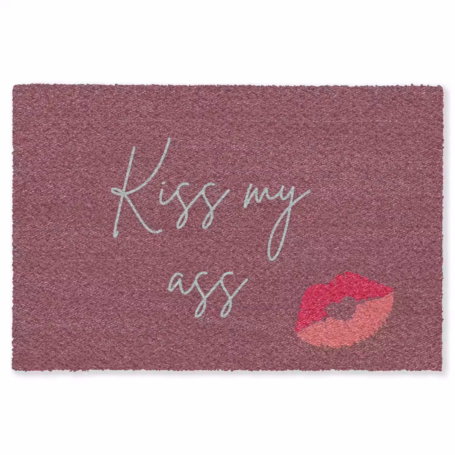 Kiss my ass - Lip - Bordeaux Vloerkleed Rechthoek klein -3d