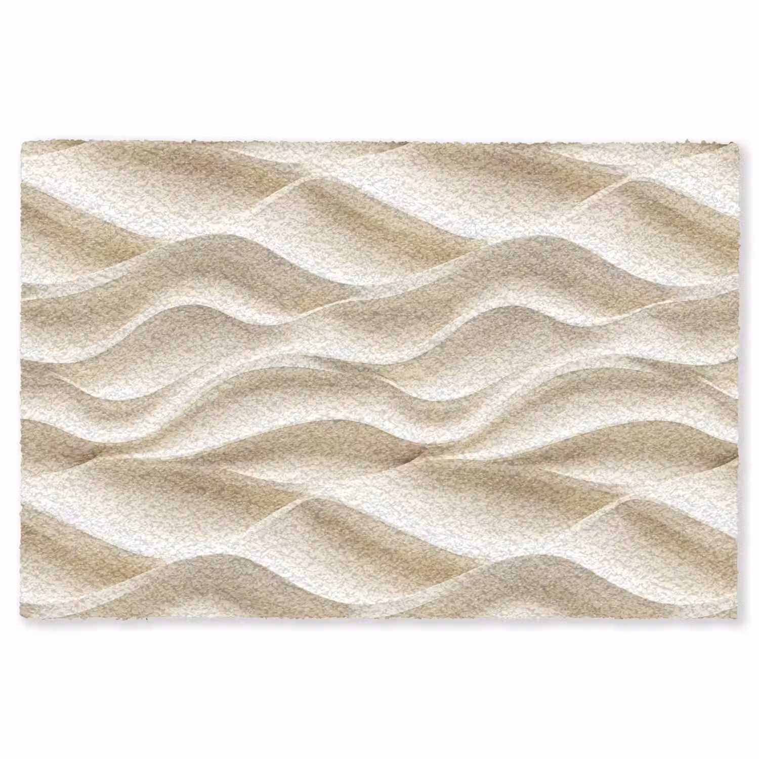 Lijnen - Golvend - Crème Vloerkleed Rechthoek klein 1091 -3d