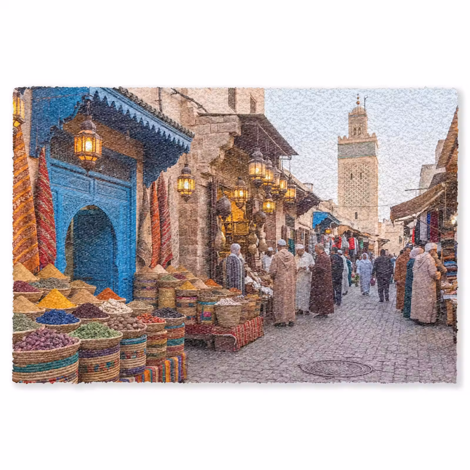 Teppich - Markt – Orientalisch – Farbenfroh - Markt - Oosters - Kleurrijk Vloerkleed Rechthoek klein