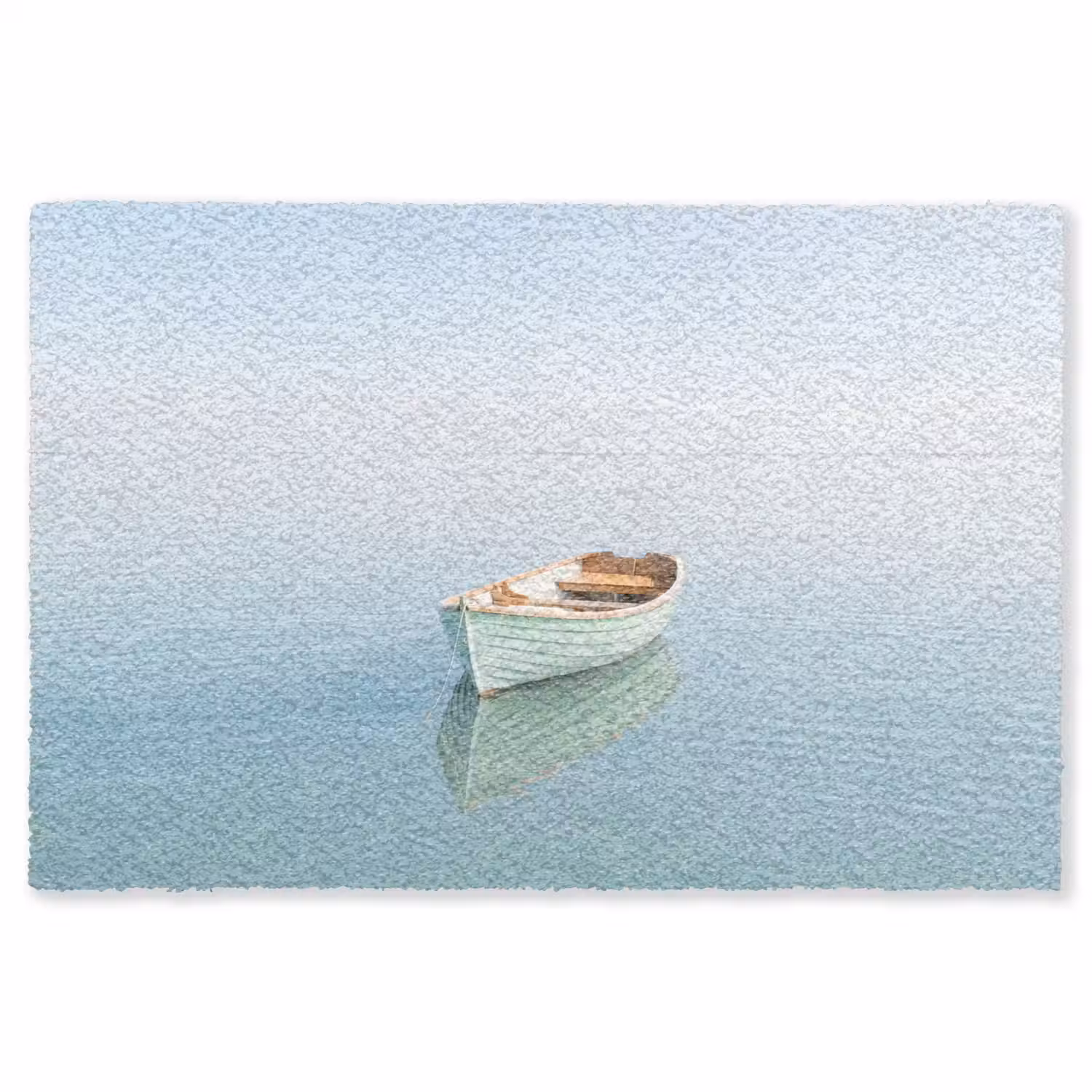 Minimalistisch - Boot - Zee Vloerkleed Rechthoek klein -3d