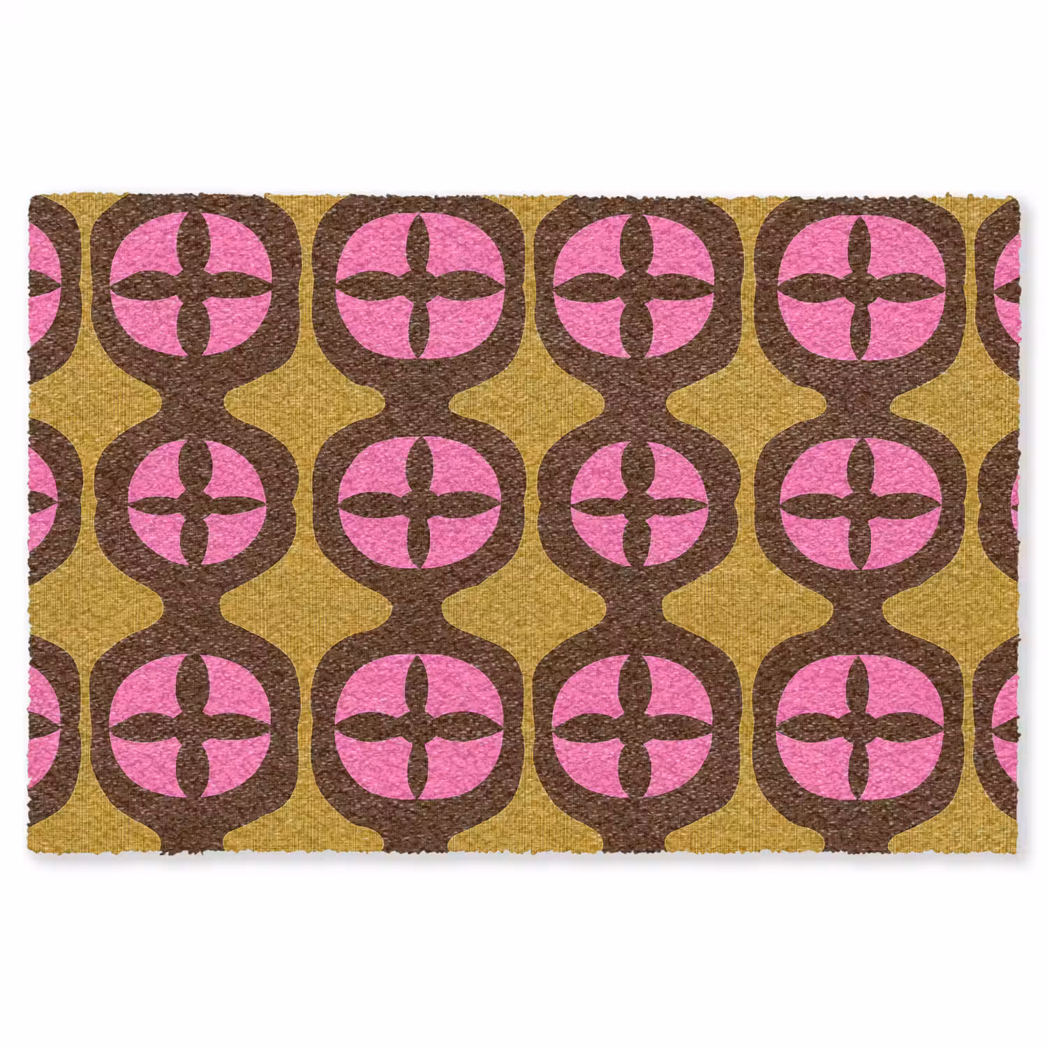 Modern - Patroon - Roze Vloerkleed Rechthoek klein 1091 -3d