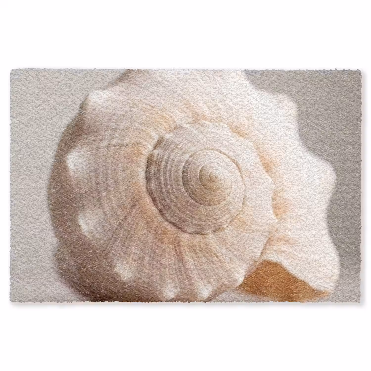 Schelp - Detail - Beige Vloerkleed Rechthoek klein -3d