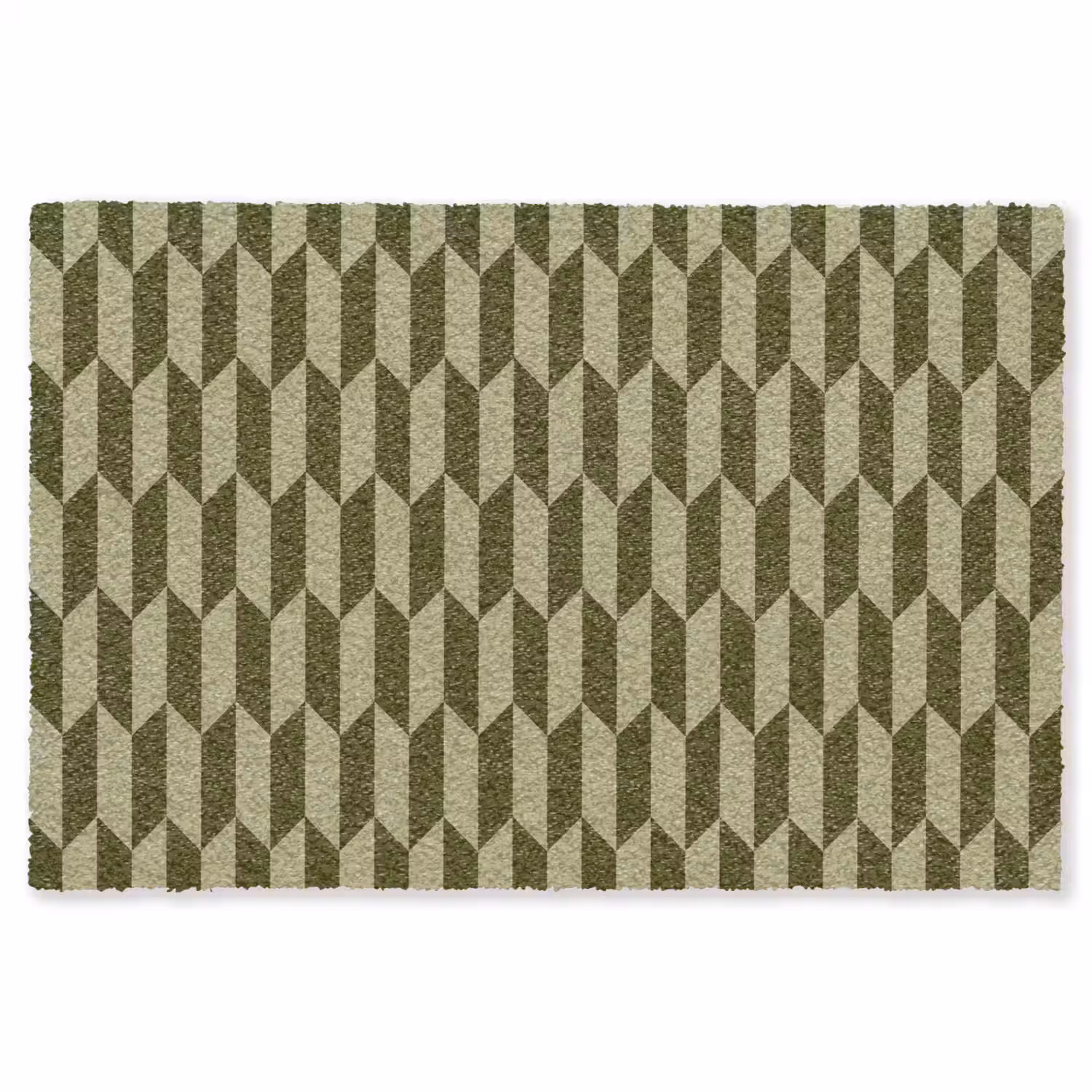 Patroon - Abstract - Groen - Vlakken Vloerkleed Rechthoek klein -3d