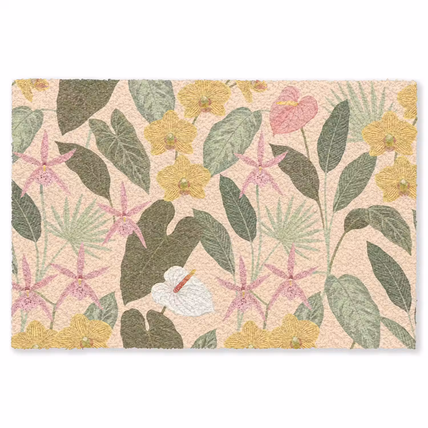 Patroon - Bloemen - Kleurrijk Vloerkleed Rechthoek klein -3d